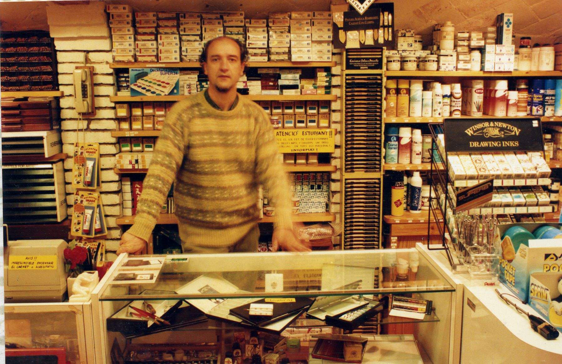 Imatge antiga de Belles Arts Cabanas, amb el seu fundador, Frederic Cabanas FOTO: Cedida