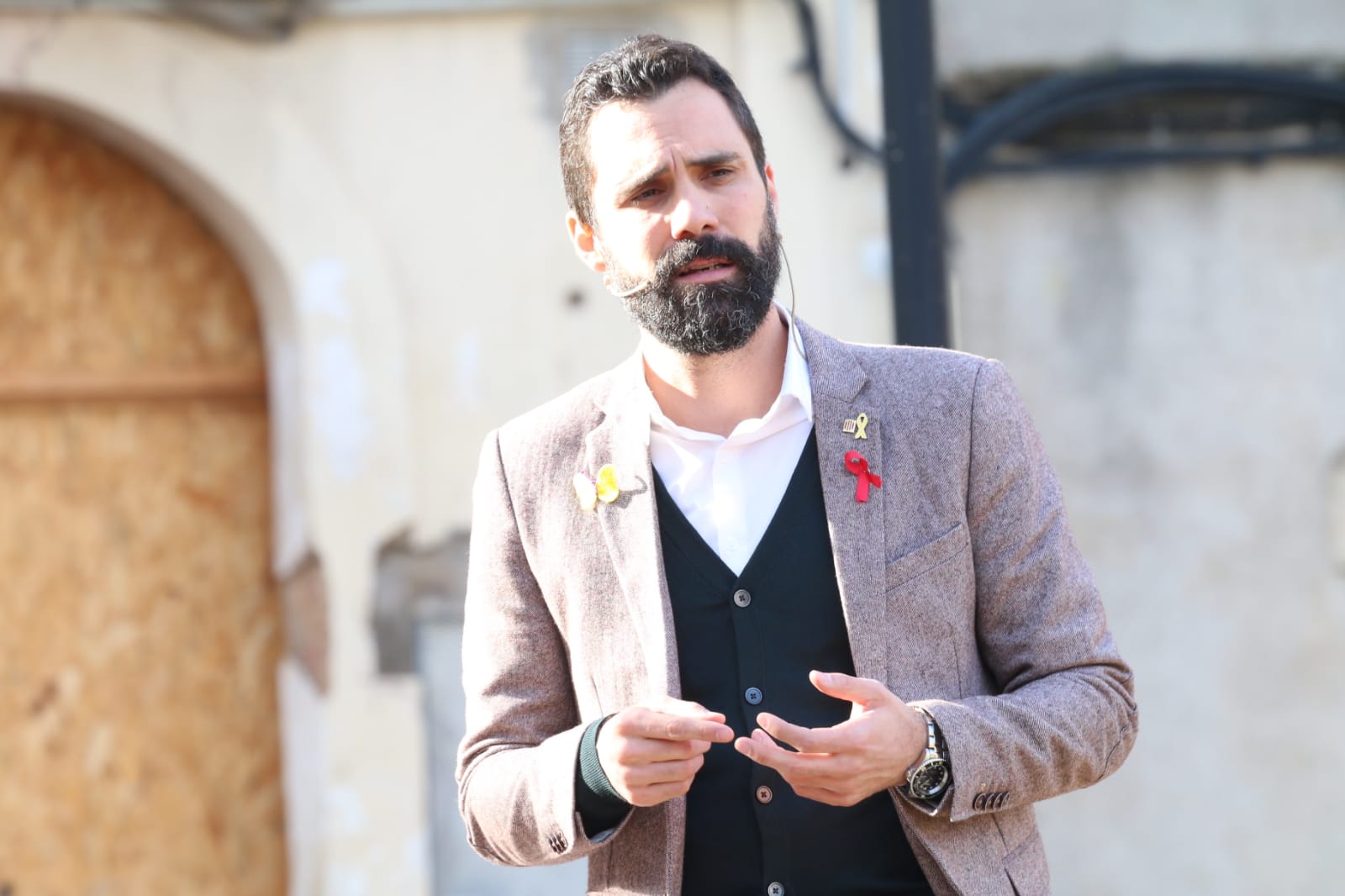 RogerTorrent durant l'acte de presentació de Mireia Ingla com a alcaldable. FOTO: Lali Álvarez 