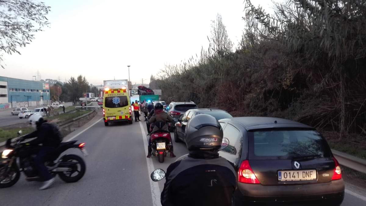 Punt de l'accident a Sant Cugat FOTO: @antiradarcatala