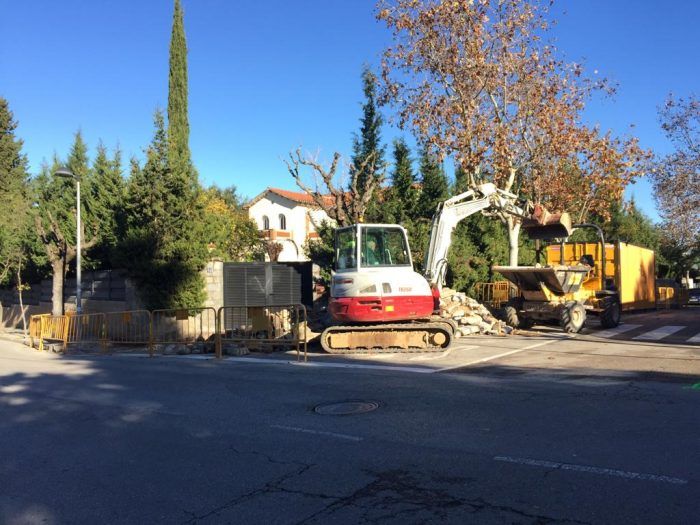 Obres al passeig de Rubí de Valldoreix FOTO: EMD Valldoreix