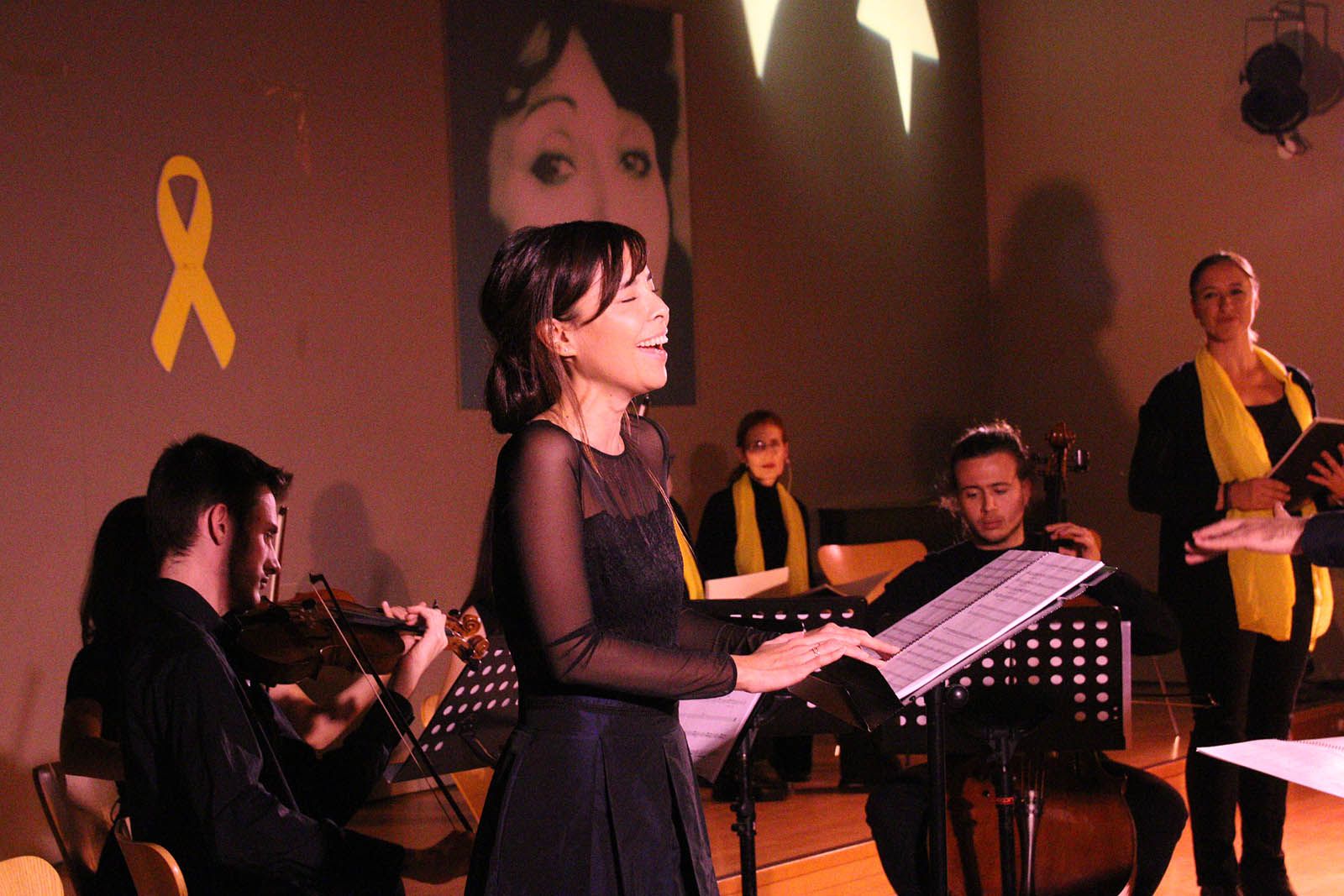 "Per Nadal fem el poema" 2018 a l'Escola de música. Foto: Lali Álvarez