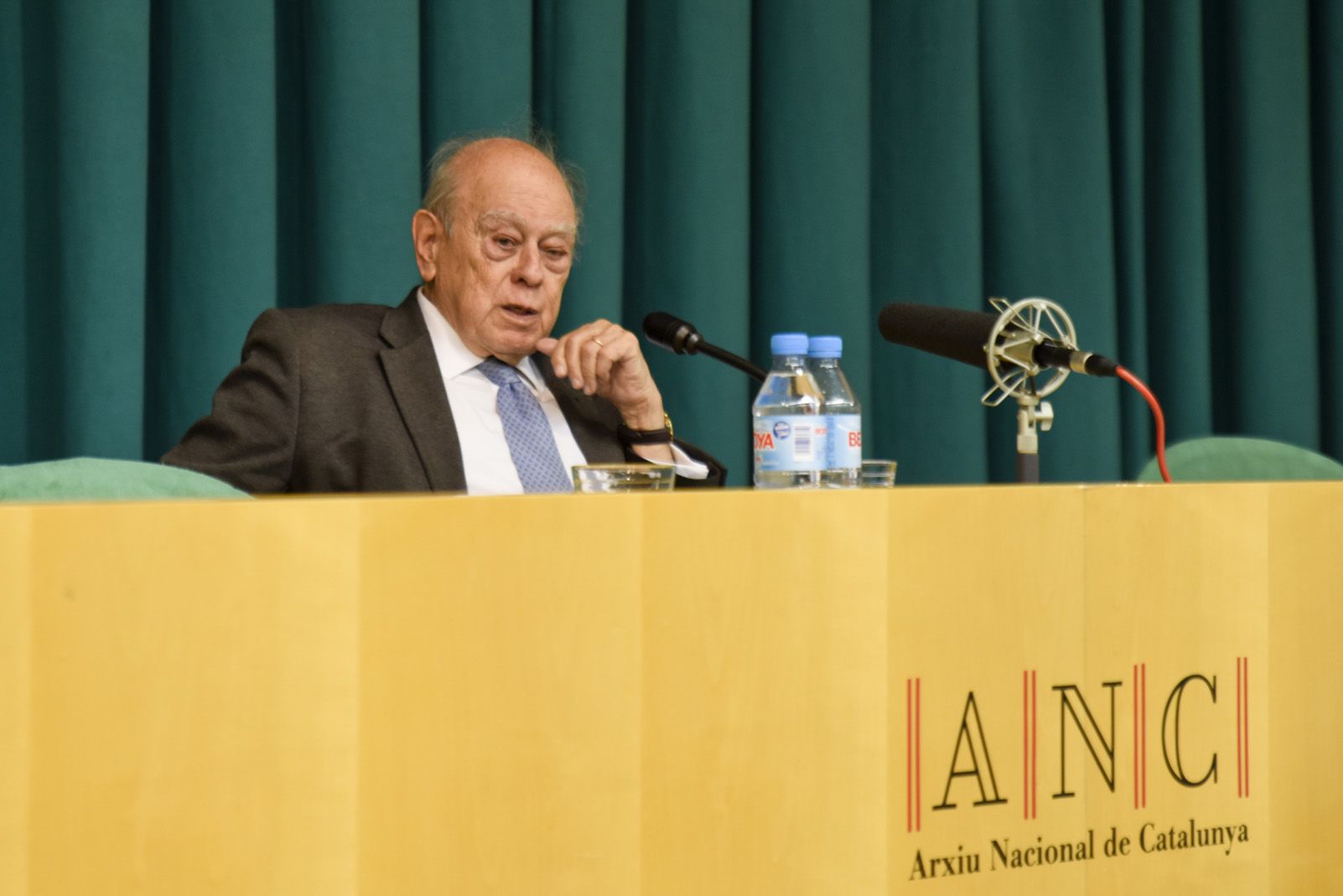 Jordi Pujol durant la conferència a l'Arxiu Nacional de Catalunya a Sant Cugat. FOTO: Bernat Millet