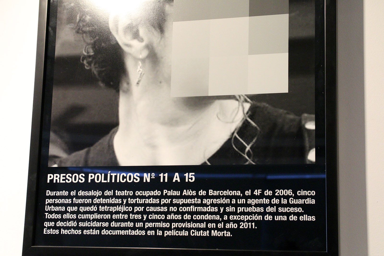 Exposició " Presos polítics a l'Espanya contemporània" al Centre d'Art Maristany. Foto: Lali Álvarez