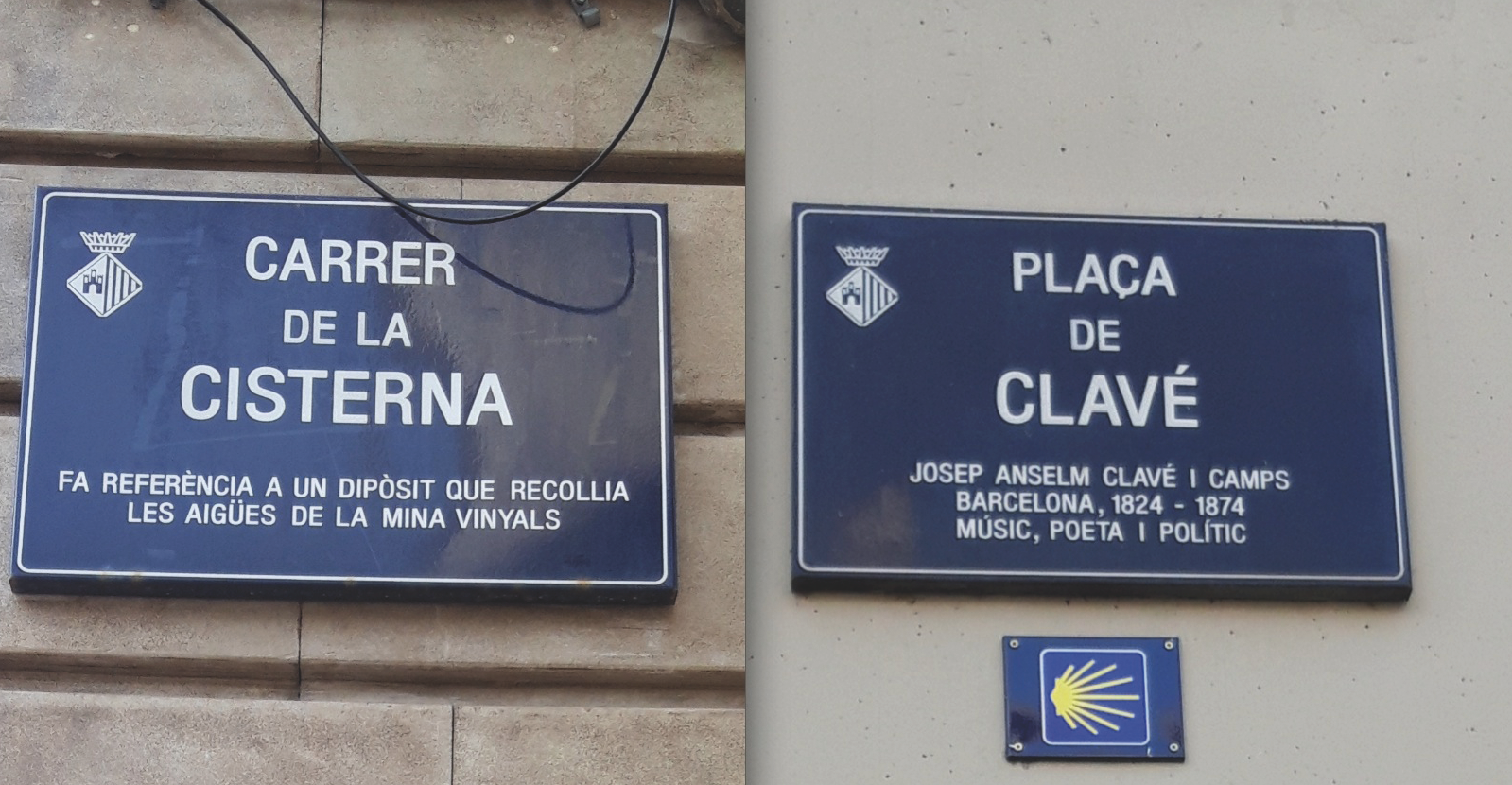 Informació a les plaques dels carrers de Terrassa. FOTO: JMC