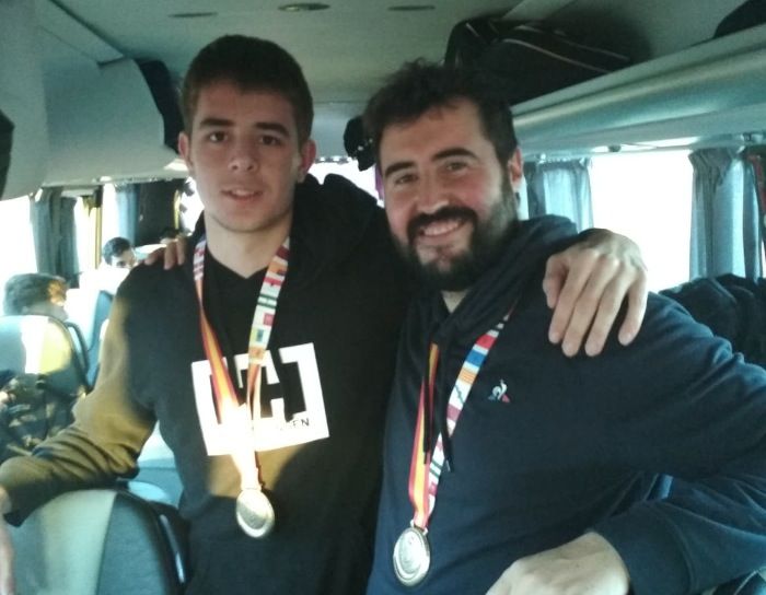 Guillem Pallarés i David López, campions d'Espanya Juvenil amb la selecció catalana. FOTO: CEDIDA
