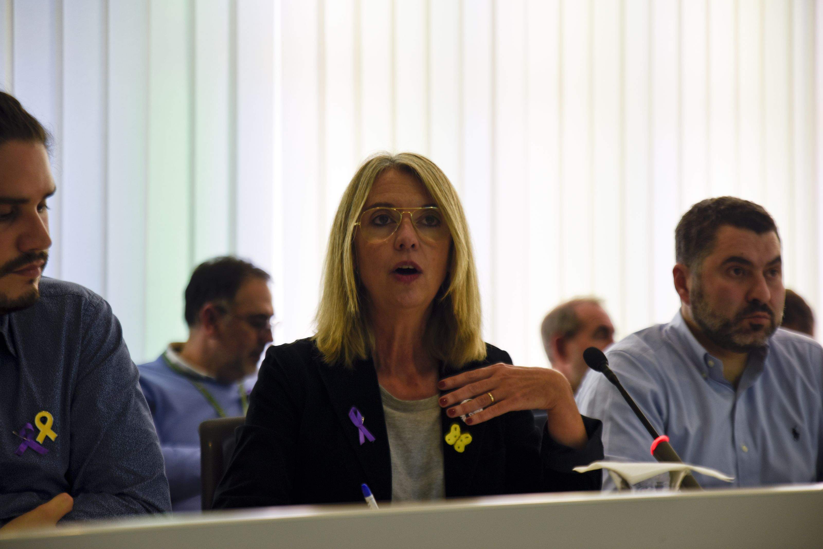 ERC-MES en el ple municipal. FOTO: Bernat Millet