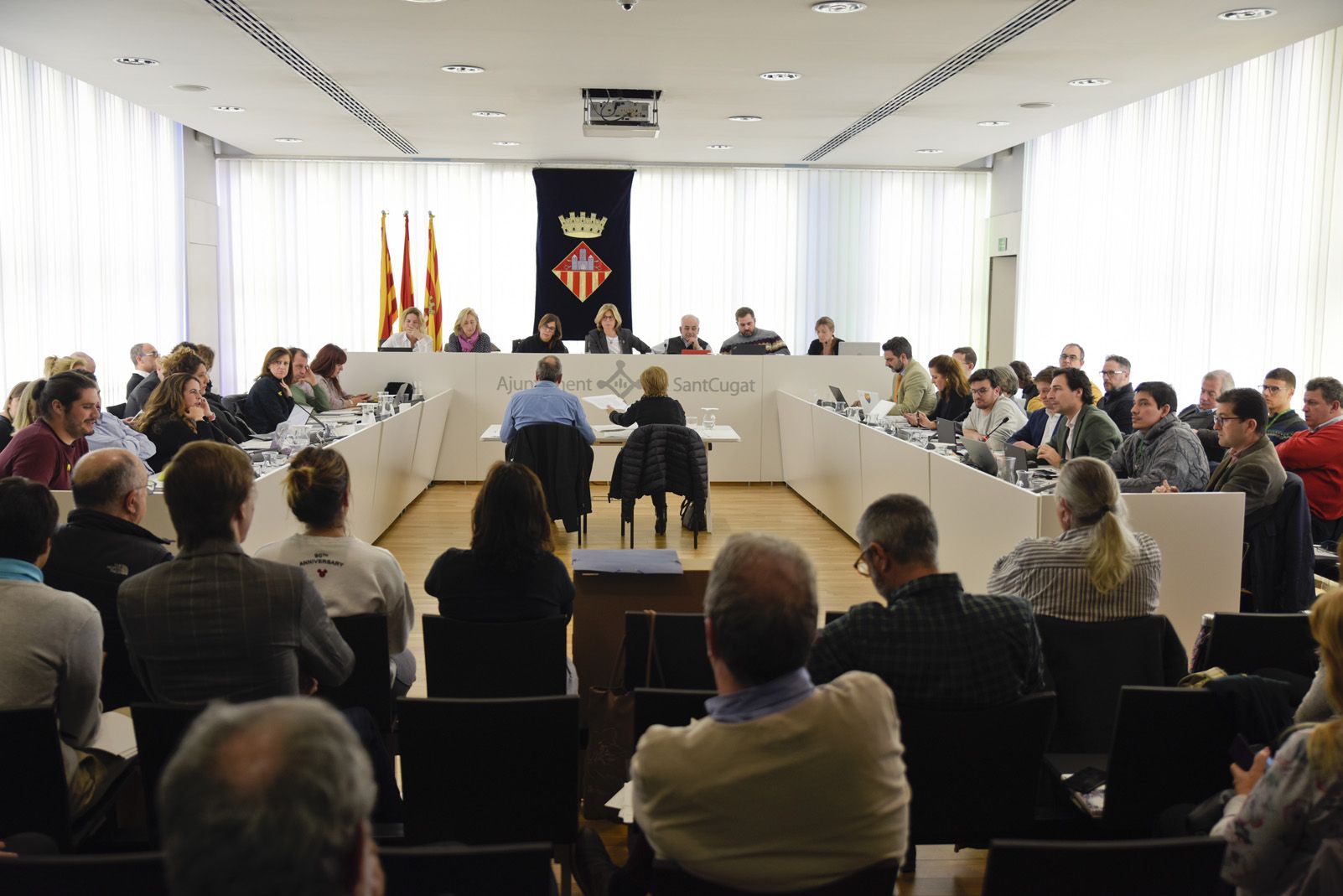 Celebració del ple municipal del mes de gener a Sant Cugat. FOTO: Bernat Millet