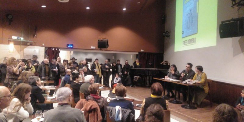 L'acte de presentació del llibre de Romeva ha omplert el Cafè Auditori. FOTO: Ferran Mitjà