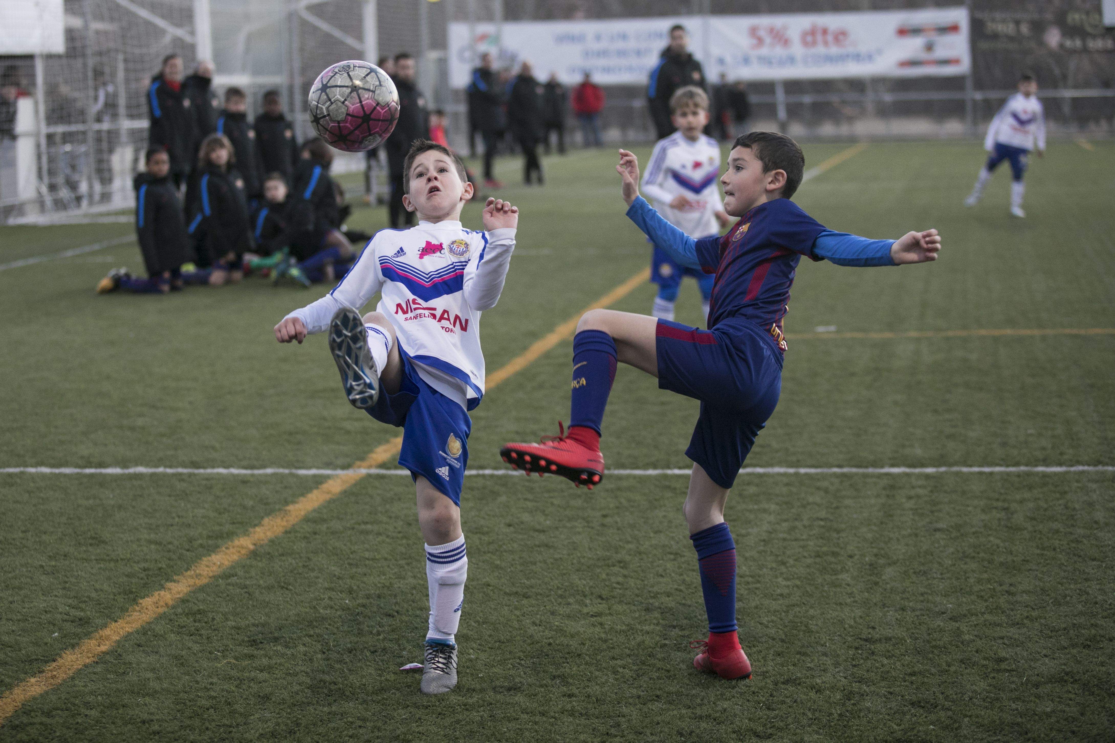 El FC Barcelona és, un any més, el principal atractiu de l'edició del Torneig Solidari Vicente Ferrer-Sant Cugat FC de futbol 7. FOTO: Lali Puig