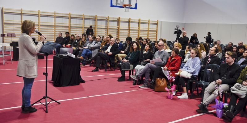 Carmela Fortuny durant l'acte inaugural. FOTO: bernat Millet