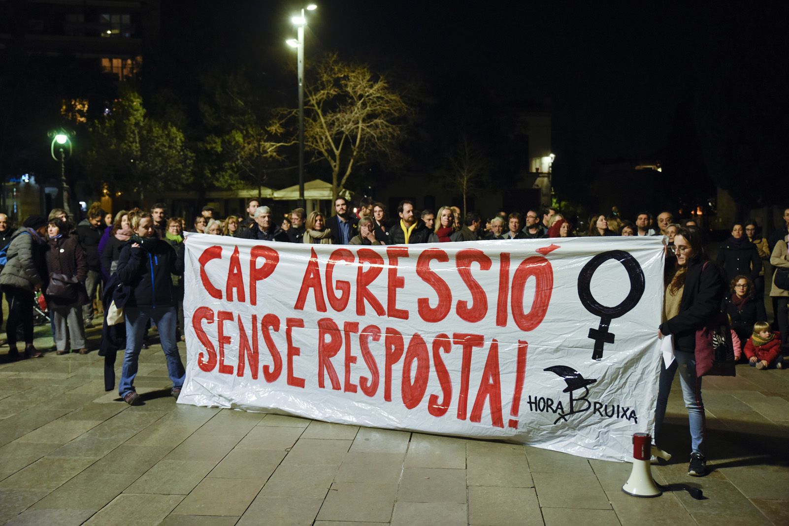 Concentració de rebuig contra l'agressió sexual a Sant Cugat i la violència masclista. FOTO: Bernat Millet