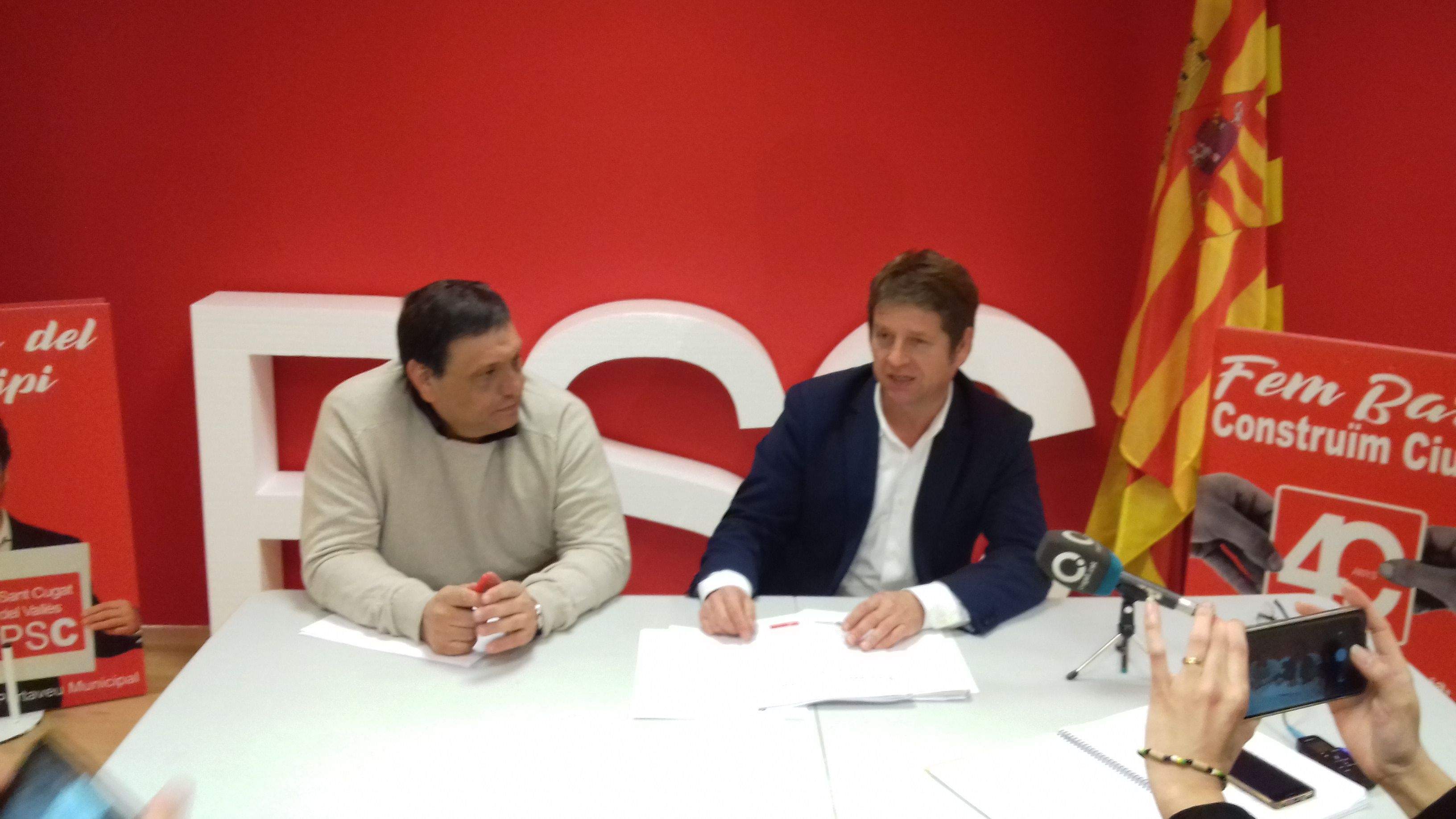 Roda de premsa del PSC. FOTO: TOT Sant Cugat