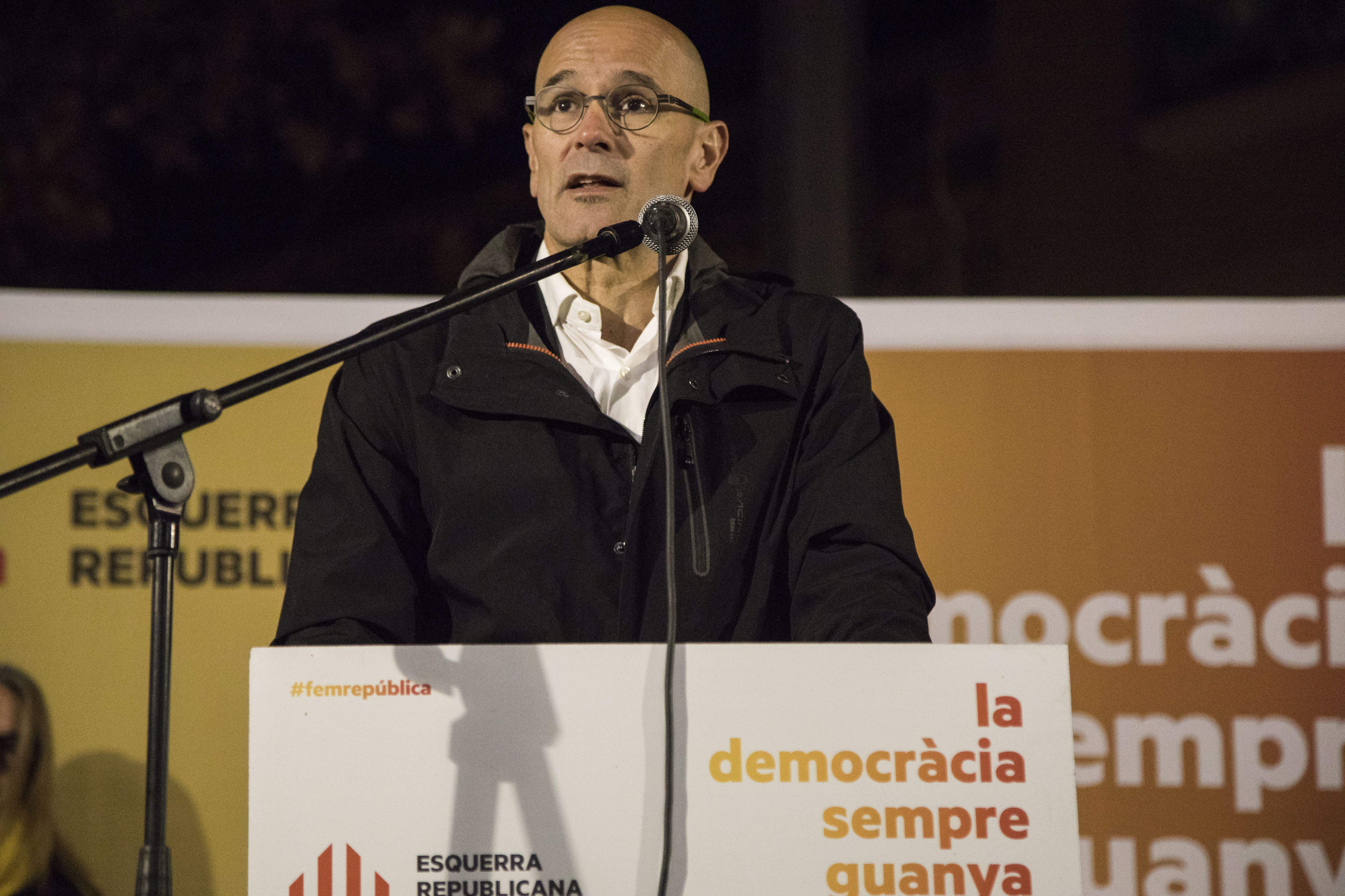 Raül Romeva en un acte d'ERC. FOTO: Lali Puig