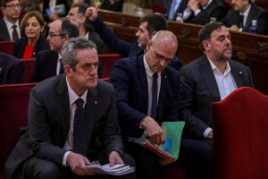 Joaquim Forn, Raül Romeva i Oriol Junqueras. FOTO: El Món
