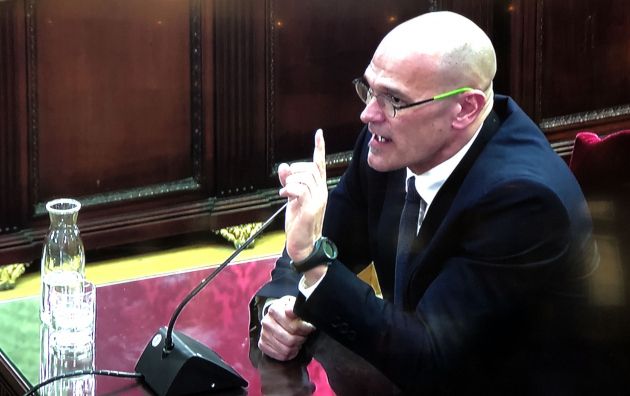 Raül Romeva declara al Tribunal Suprem. FOTO: El Món