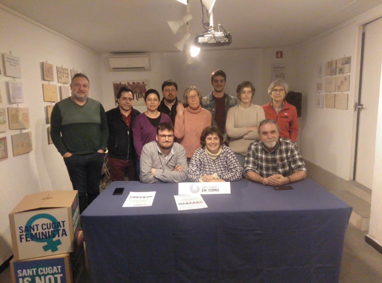 Roda de Premsa de Sant Cugat en Comú. FOTO: Ferran Mitjà