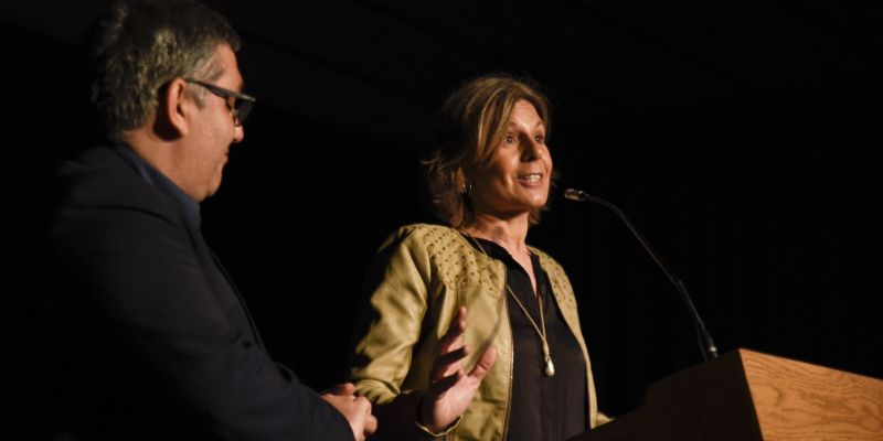Carmela Fortuny ha participat de la celebració del Dia d'Andalusia. FOTO: Bernat Millet