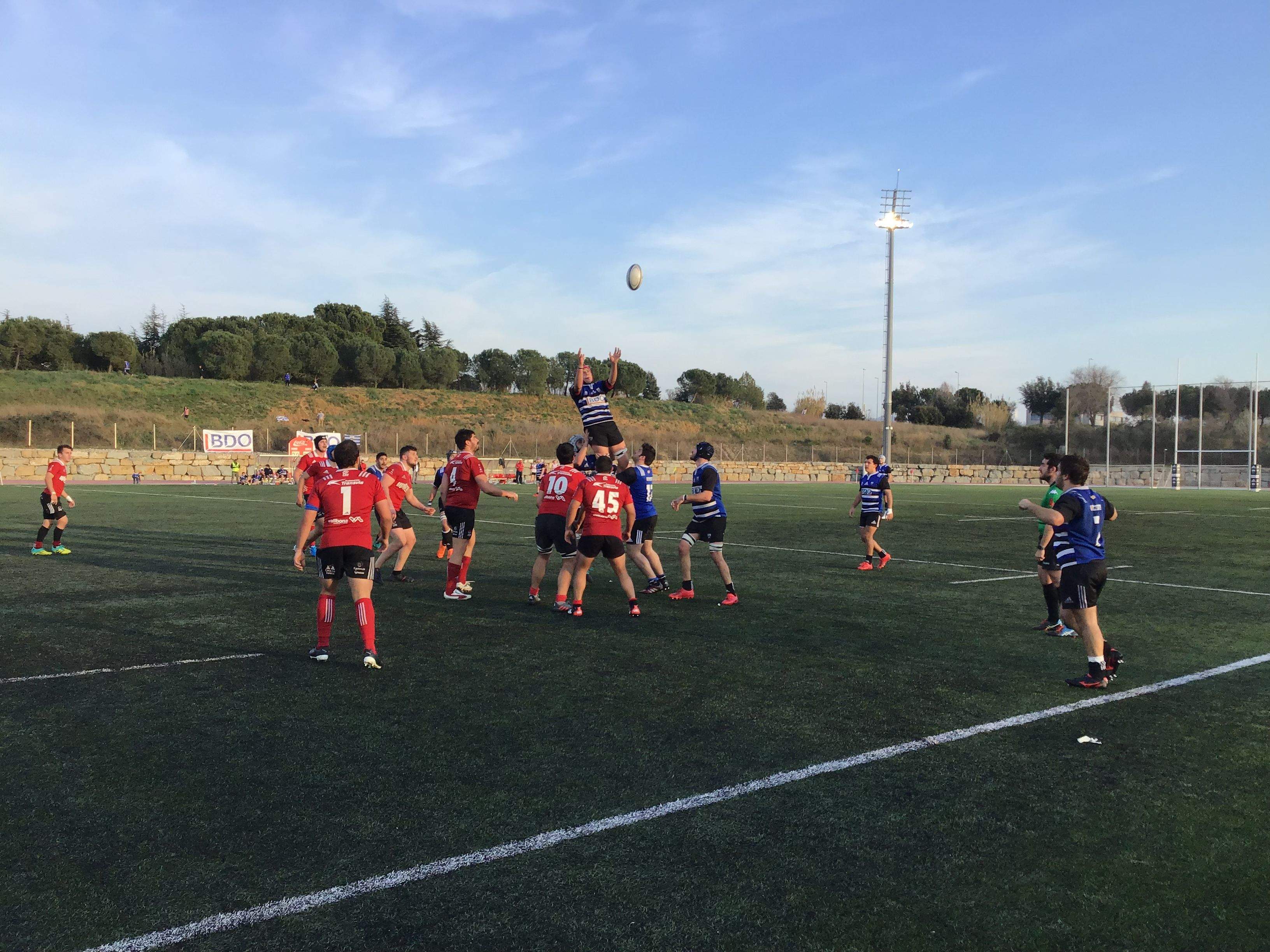 El primer equip masculí del Club de Rugby Sant Cugat ha perdut (29-36) contra el CAU València. FOTO: Àlex López Puig