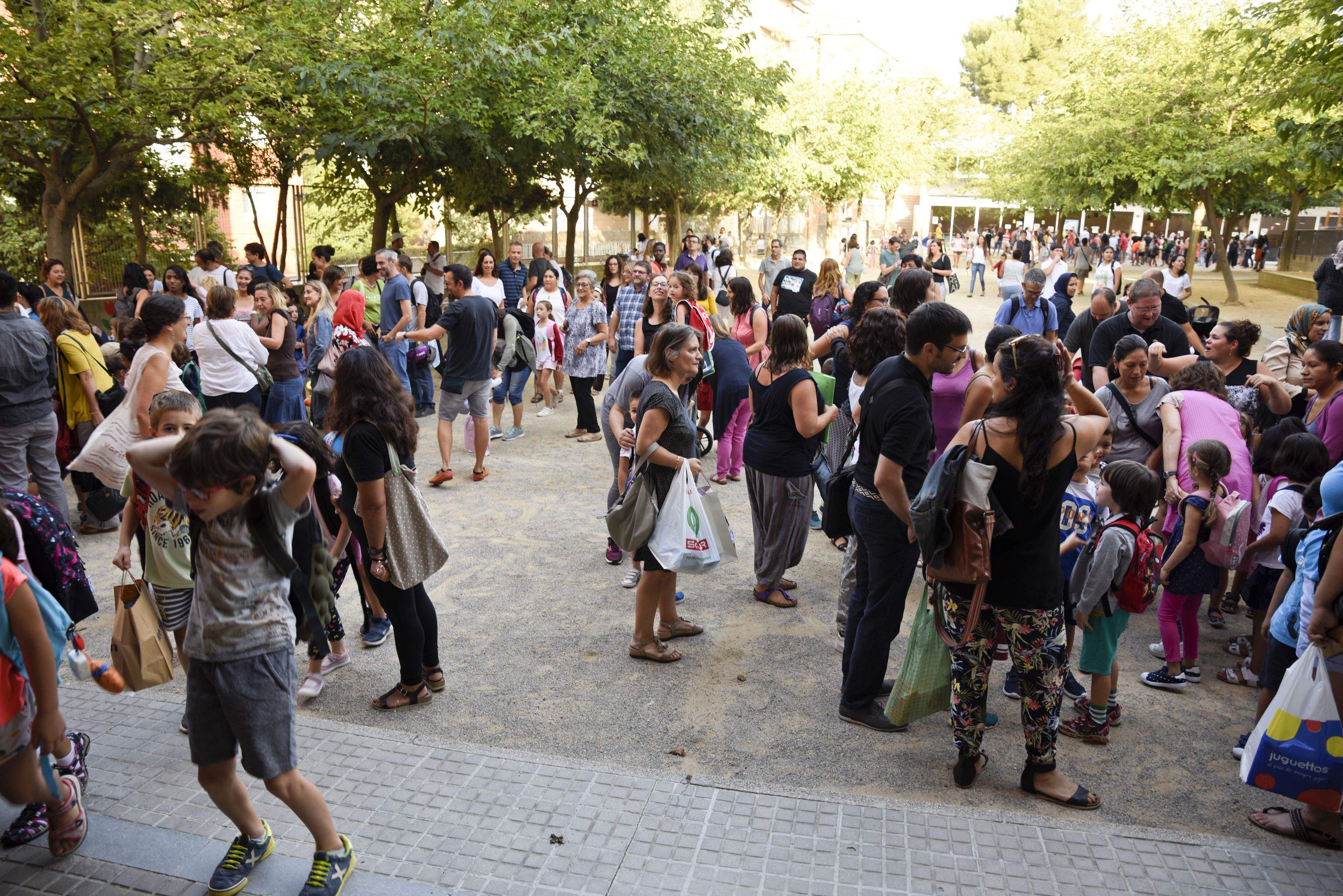 Entrada de l'escola Joan Maragall. FOTO: Arxiu