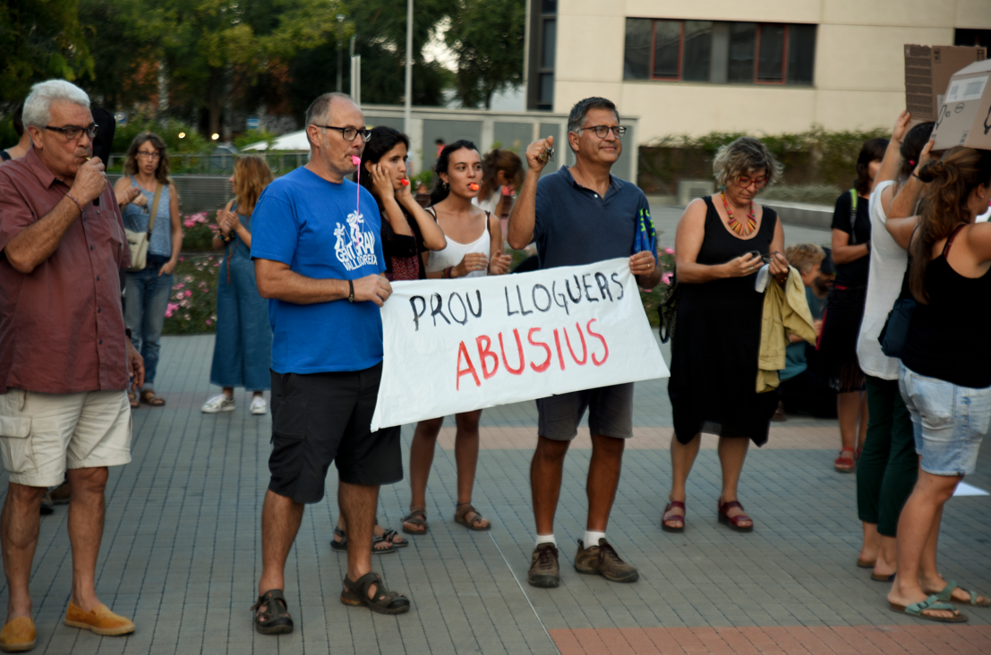 Protesta del Sindicat de Llogaters de Sant Cugat FOTO: Bernat Millet