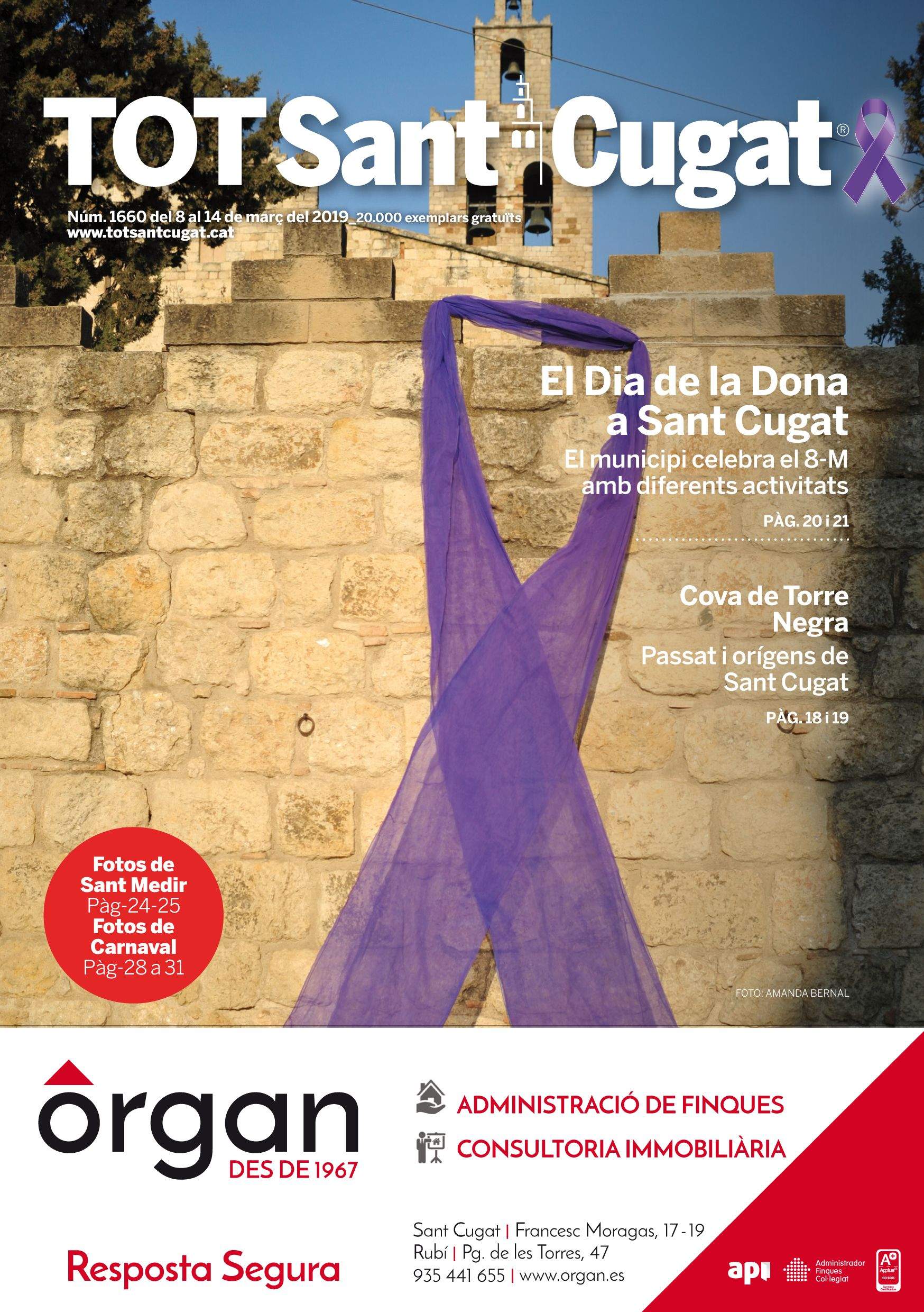 Portada del TOT Sant Cugat del 8 de març de 2019.