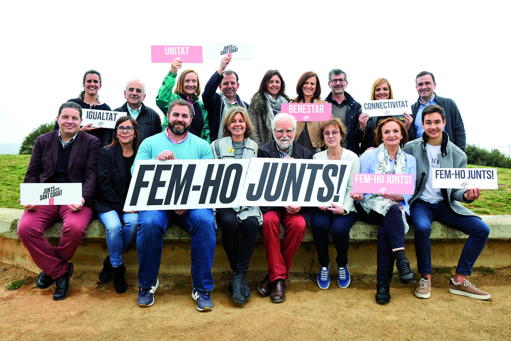 La presentació de partd e la llista s'ha fet al Turó de Can Mates. FOTO: Bernat Millet