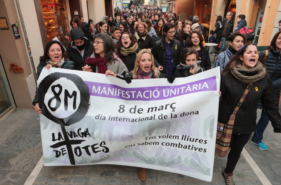 Manifestació per la vaga feminista de 2018 a Sant Cugat FOTO: Artur Ribera