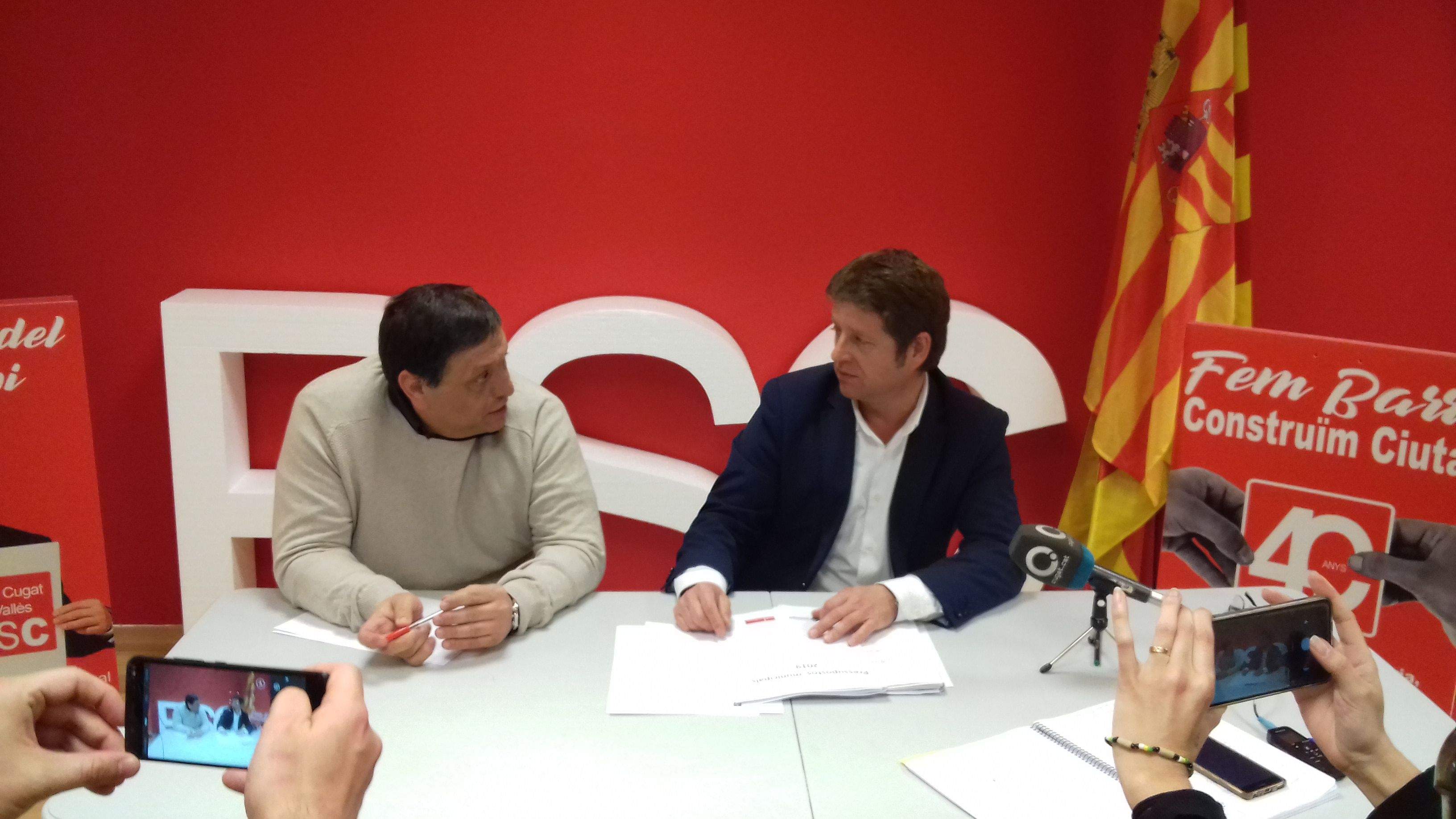 Una roda de premsa del PSC. FOTO: Arxiu