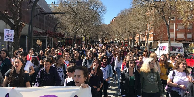 manifestacio vaga feminista sant cugat 1