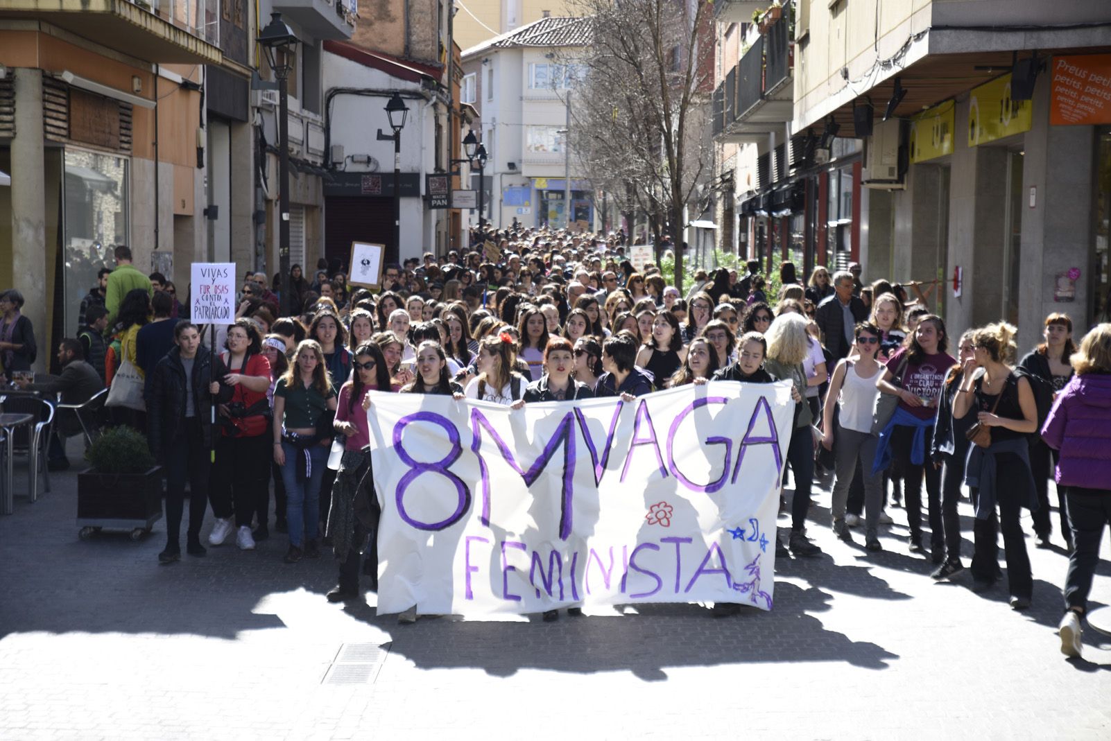 Manifestació del Dia de la Dona. FOTO: Bernat Millet