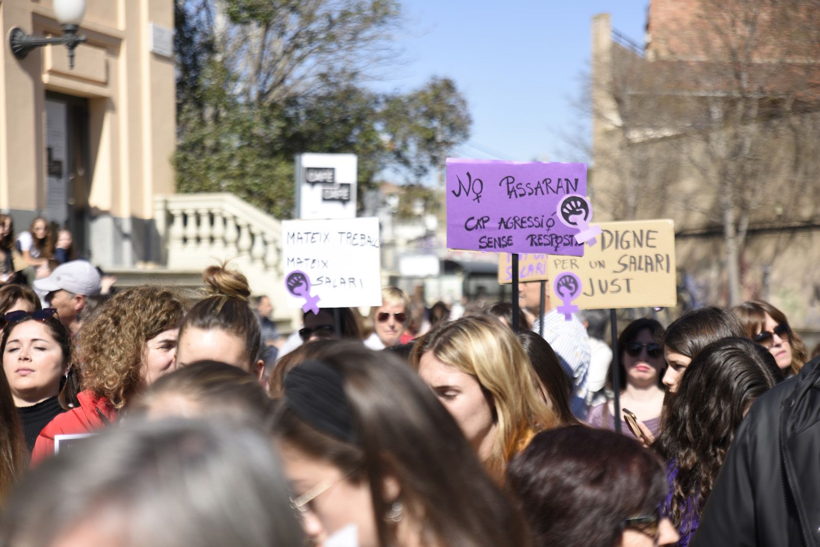 Manifestació Feminista del 8 de Març. Foto: Bernat Millet.