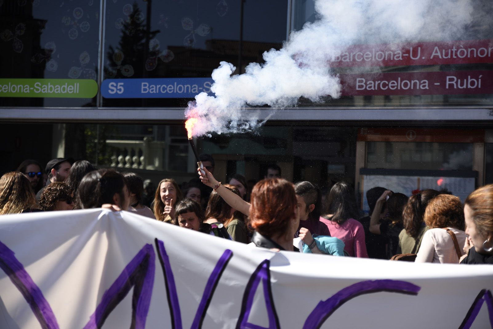 Manifestació Feminista del 8 de Març. Foto: Bernat Millet.