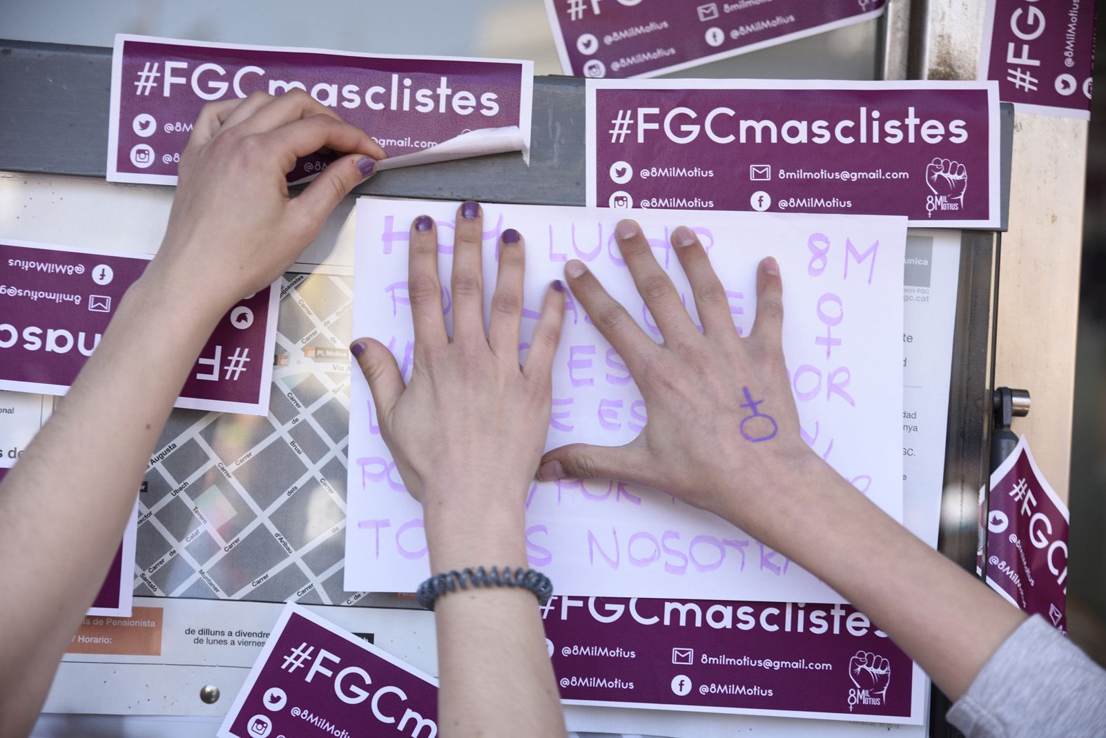 Manifestació Feminista del 8 de Març. Foto: Bernat Millet.