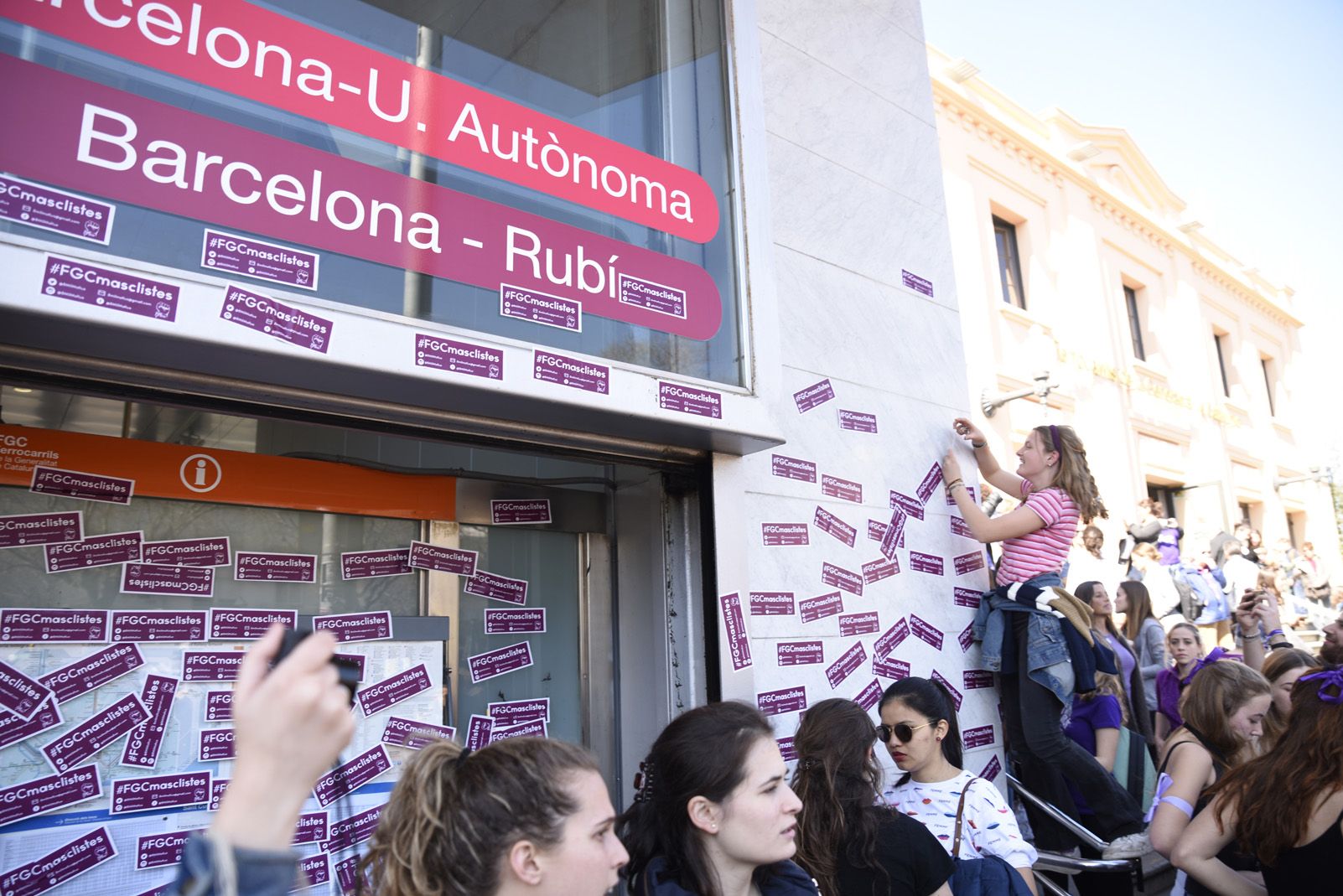 Manifestació Feminista del 8 de Març. Foto: Bernat Millet.