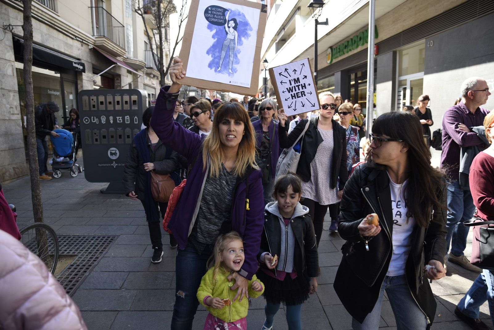 Manifestació Feminista del 8 de Març. Foto: Bernat Millet.