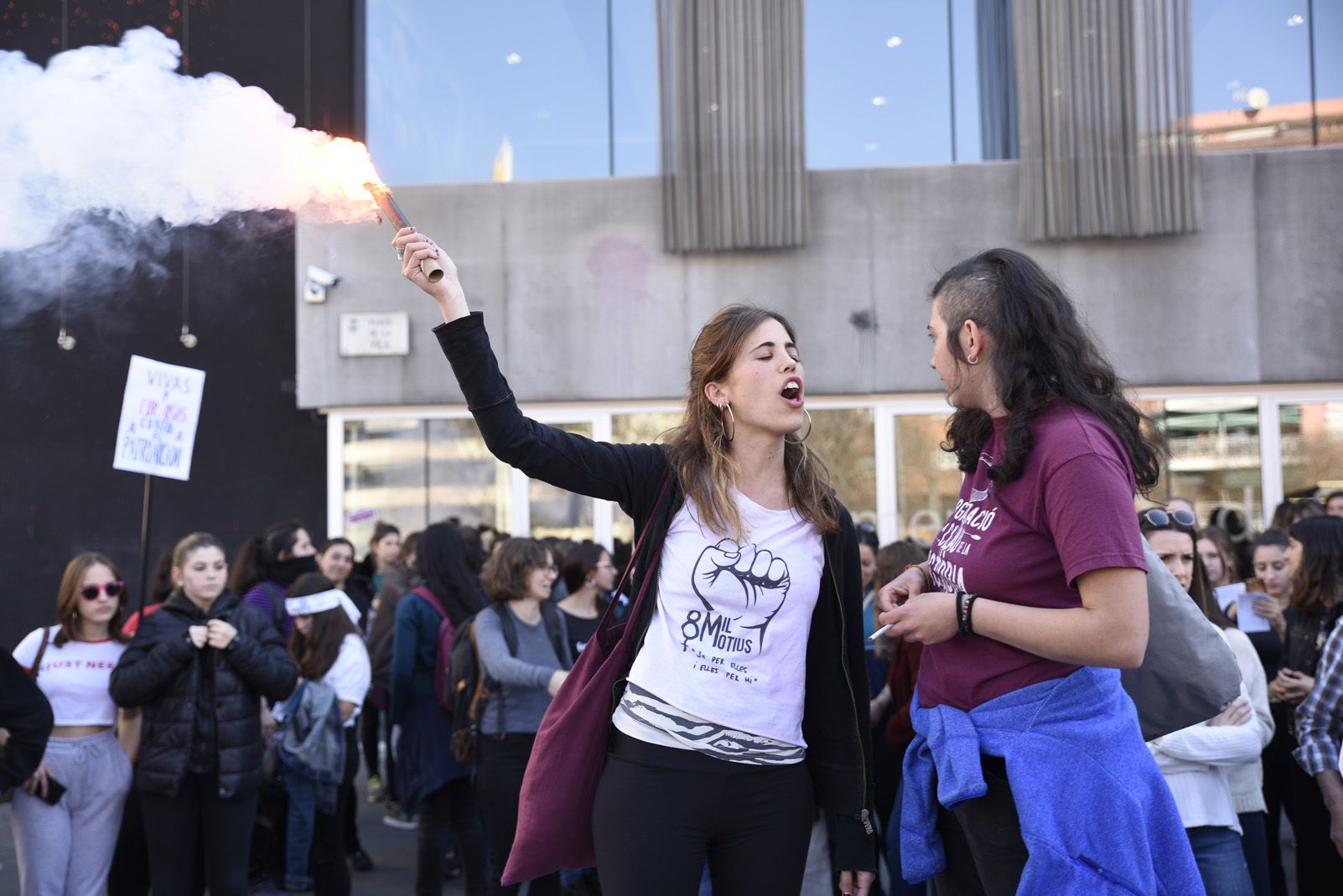 Manifestació Feminista del 8 de Març. Foto: Bernat Millet.