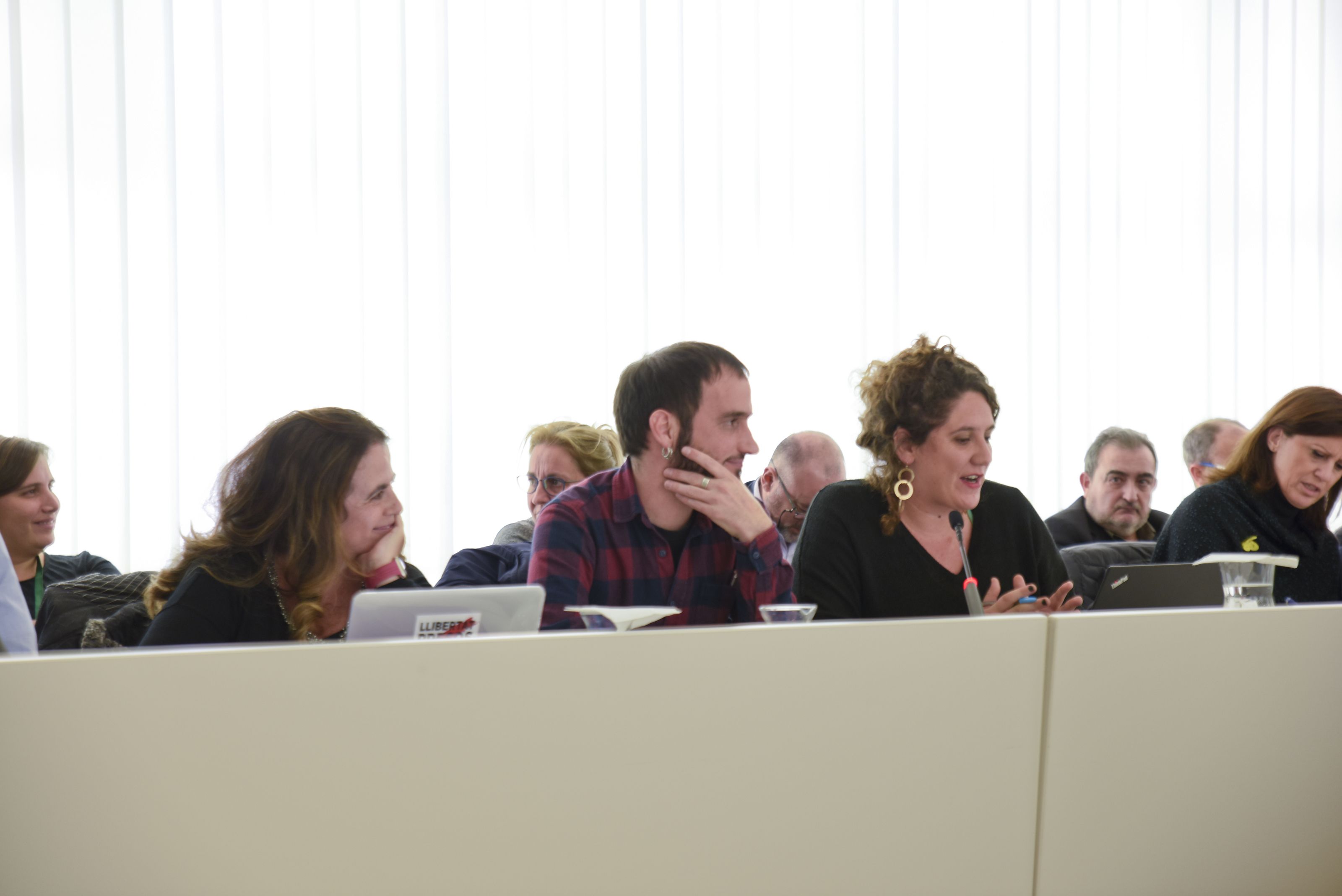 Grup de la CUP-PC al Ple Municipal. FOTO: Bernat Millet