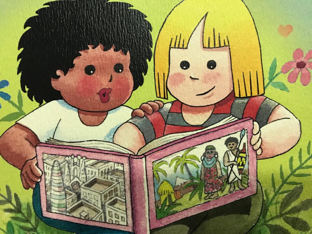 Il·lustració de Miquel Pellicer a la portada del llibre 'La Selma i la Maria'