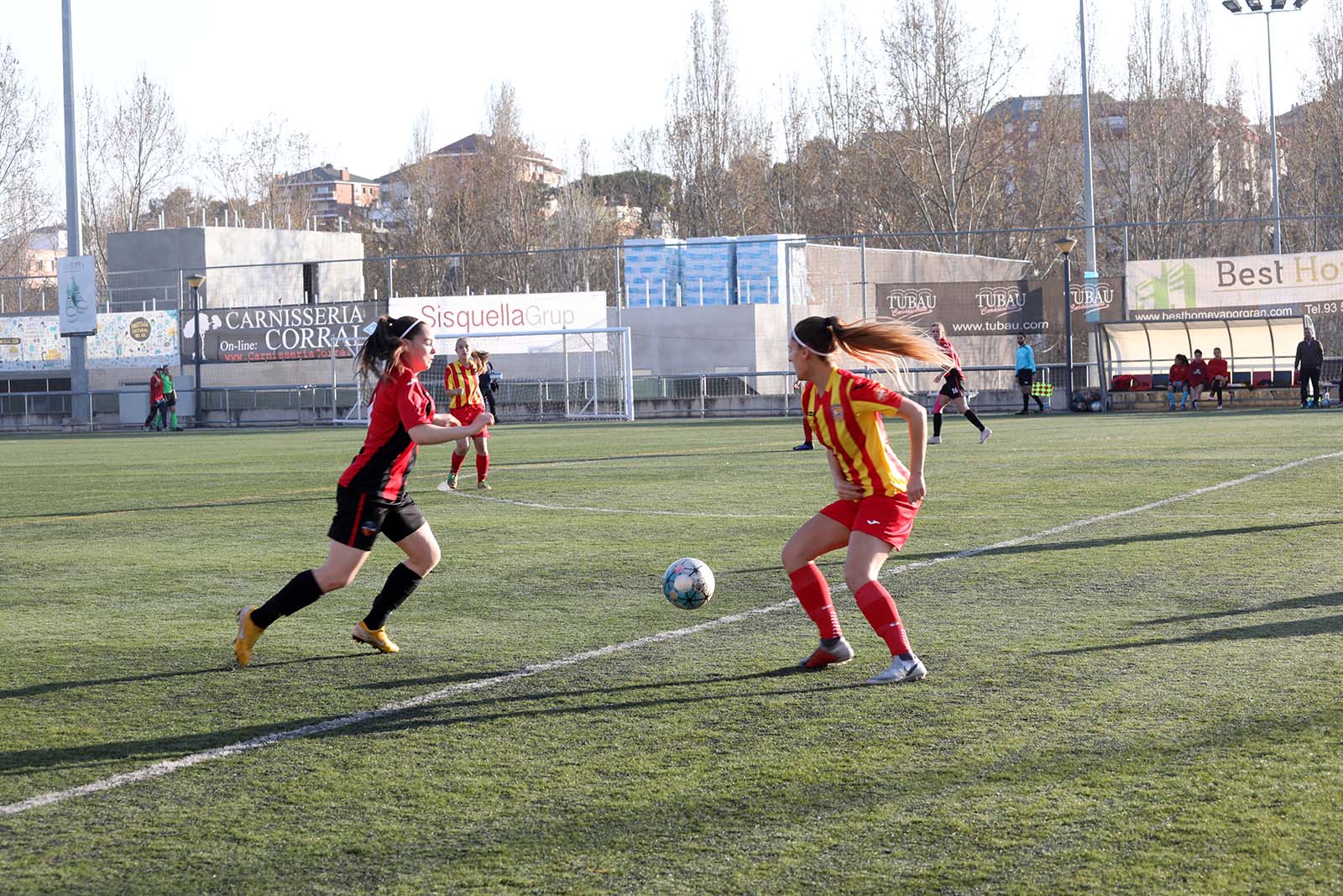 Lliga de futbol femení: Sant Cugat FC-AEC Manlleu. Foto: Lali Álvarez