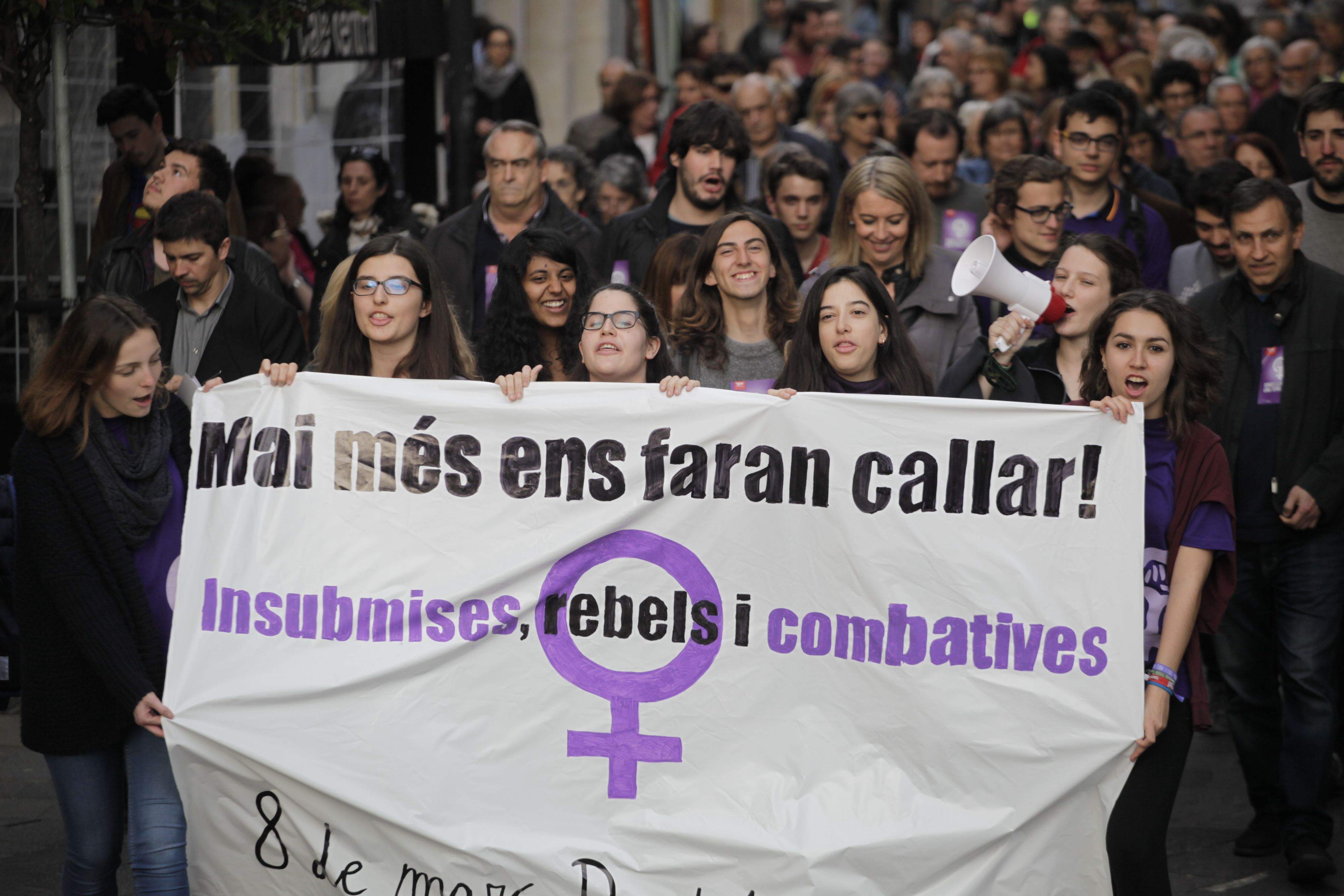 Manifestació del Dia Internacional de la Dona. FOTO: Bernat Millet