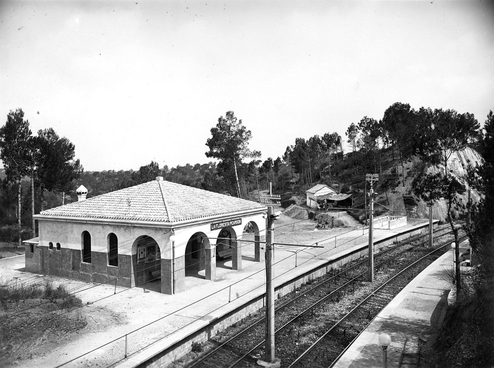 L'estació de La Floresta l'any 1925. Foto: Arxiu FGC.