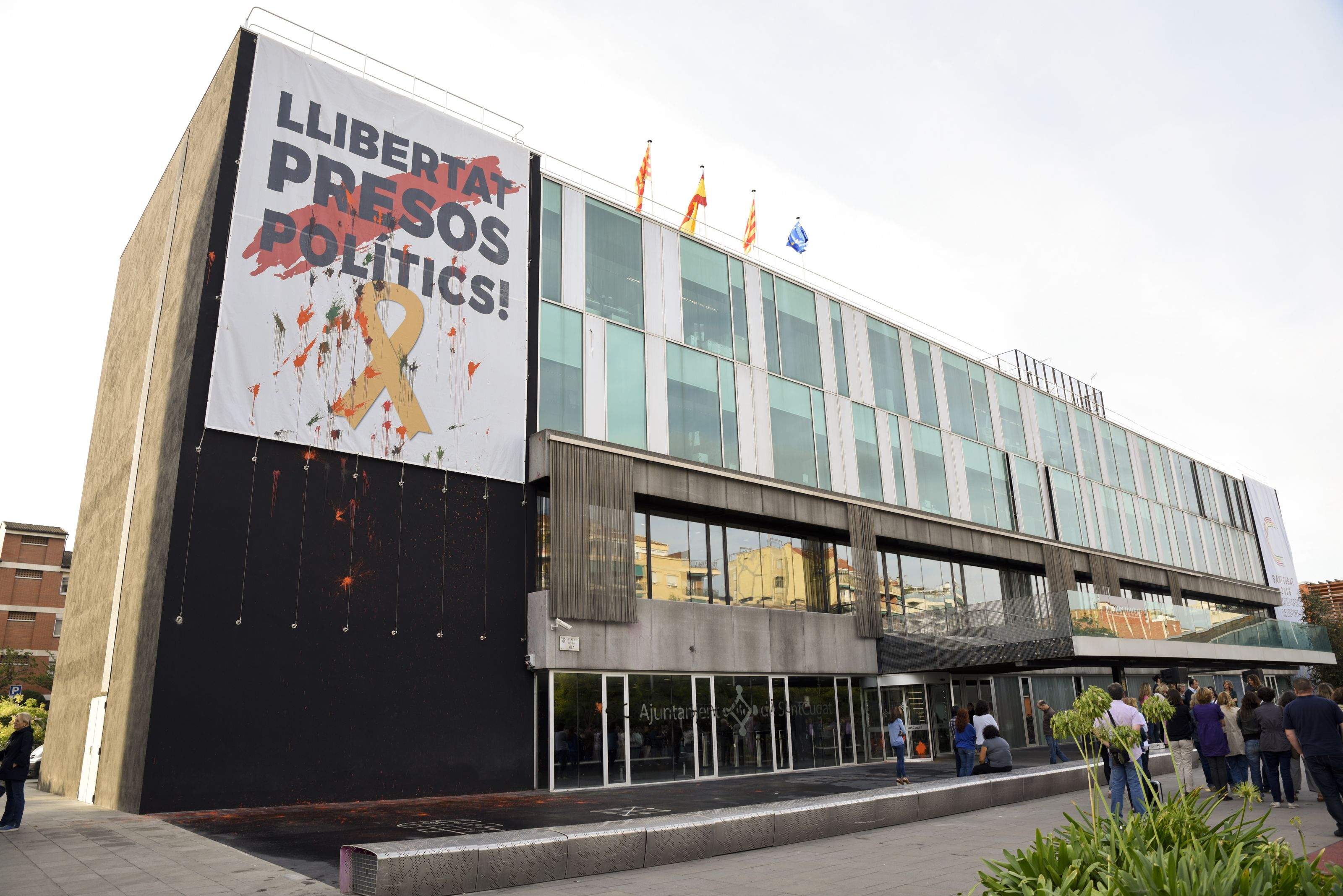 Façana de l'Ajuntament de Sant Cugat. FOTO: Arxiu
