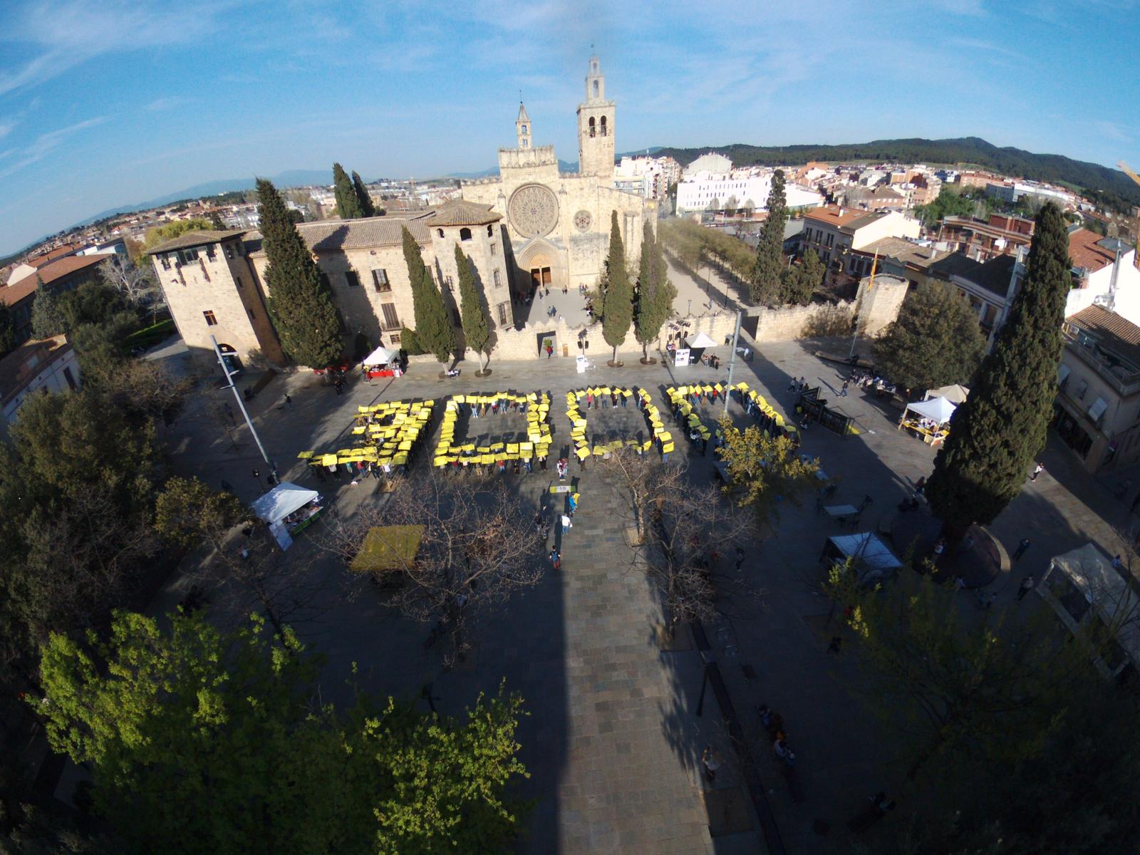 La imatge del mosaic des de l'aire. FOTO: Cedida