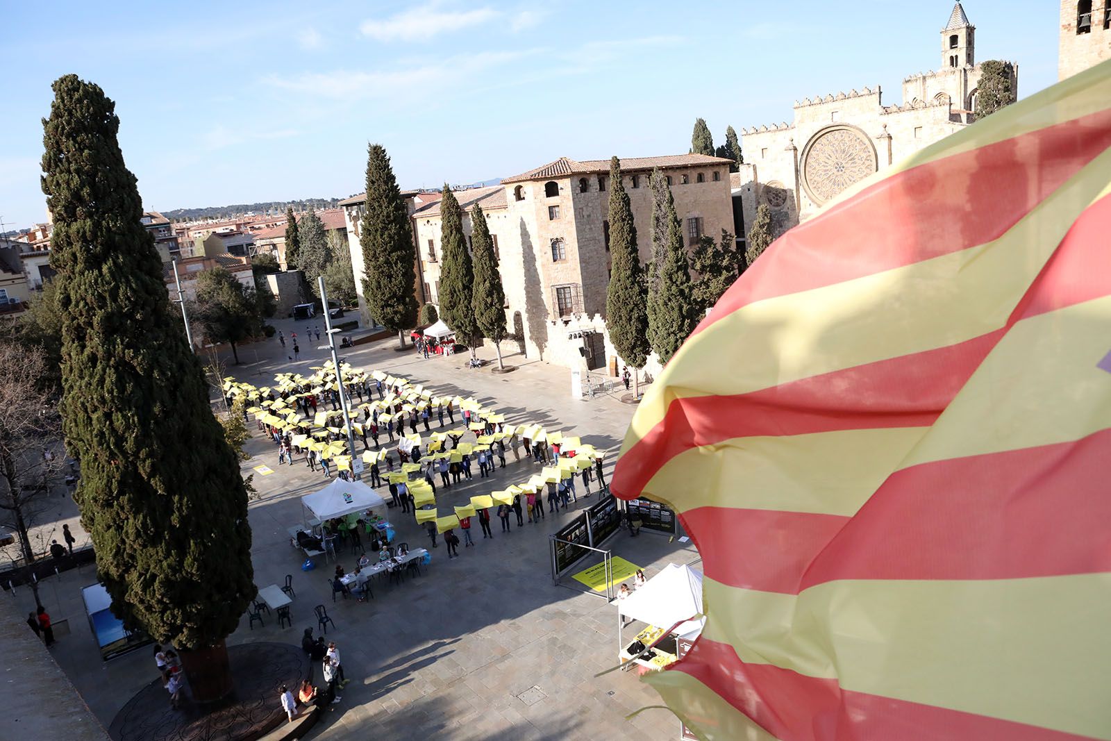 Mega foto d'Òmnium. Foto: Lali Álvarez