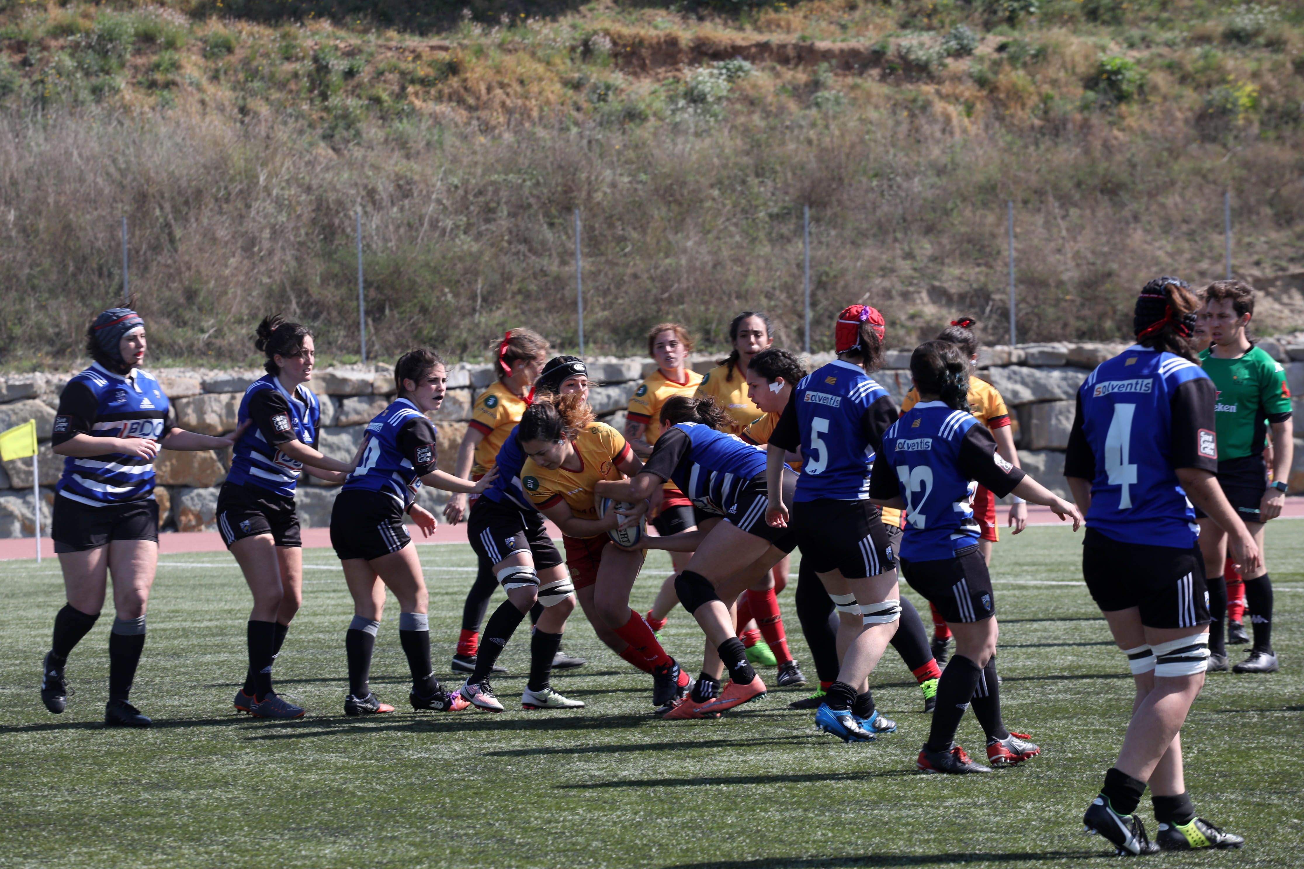 Les noies del Sant Cugat jugant contra el Murcia la setmana passada. FOTO: Lali Álvarez