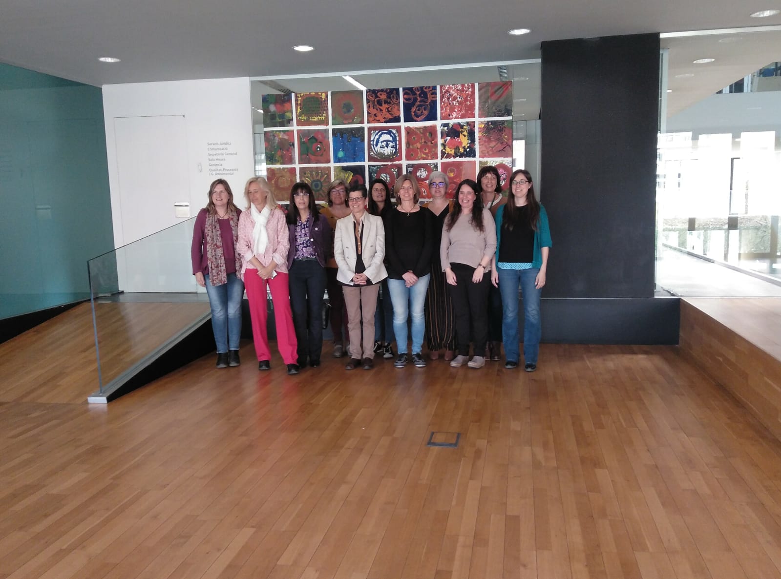 Representants de l'Ajuntament i de la Fundació Vicki Bernadet. FOTO: Ferran Mitjà