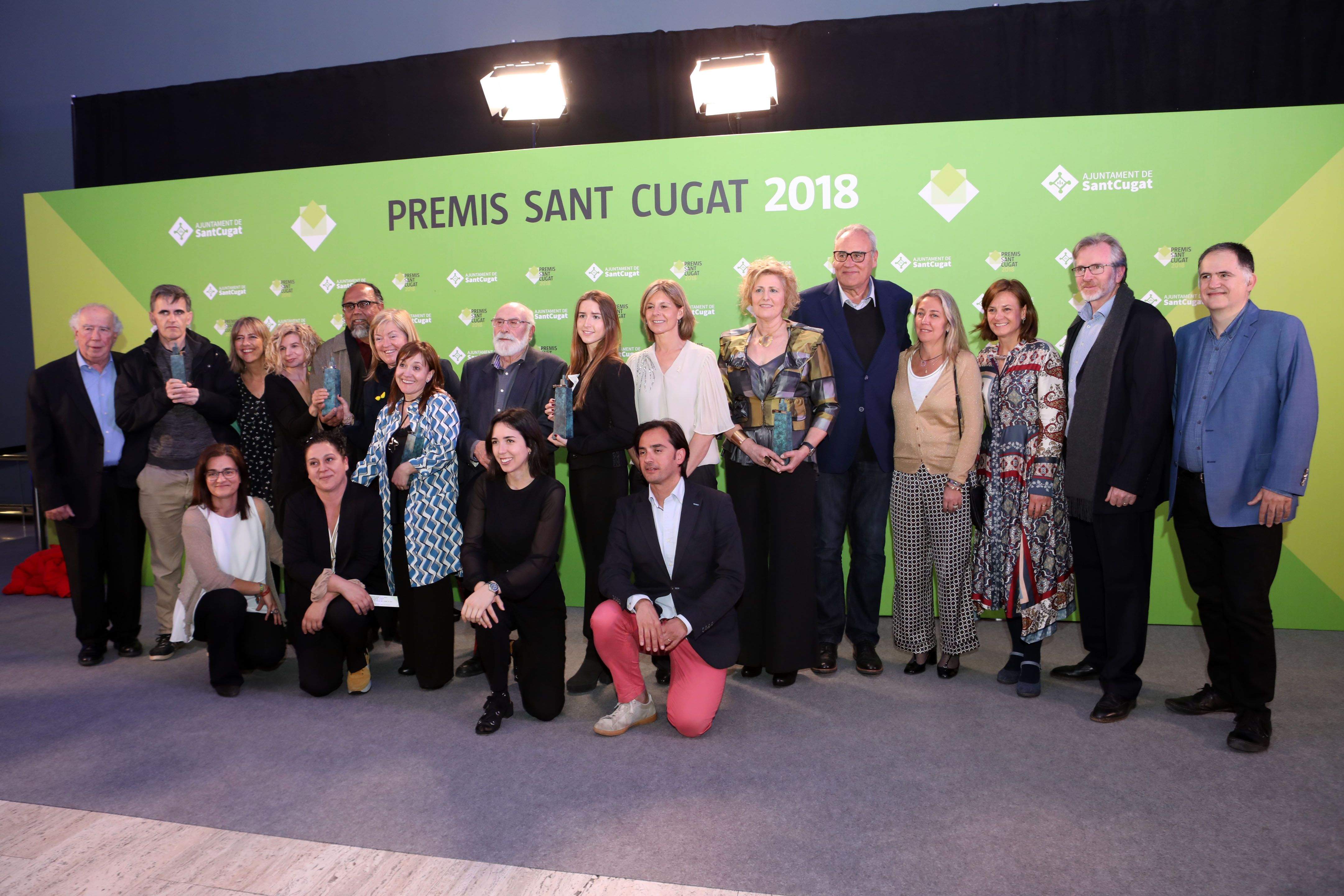 Els guanyadors dels Premis Sant Cugat 2018. Foto: Lali Álvarez