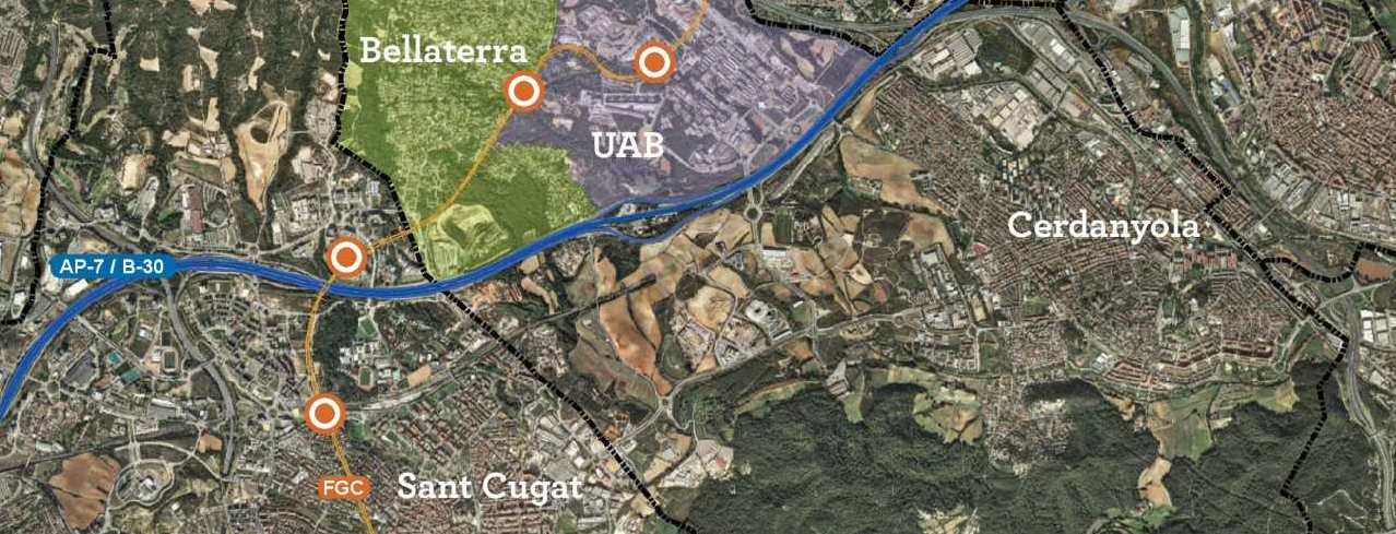 Mapa de la situació geogràfica de Bellaterra. FOTO: Cedida