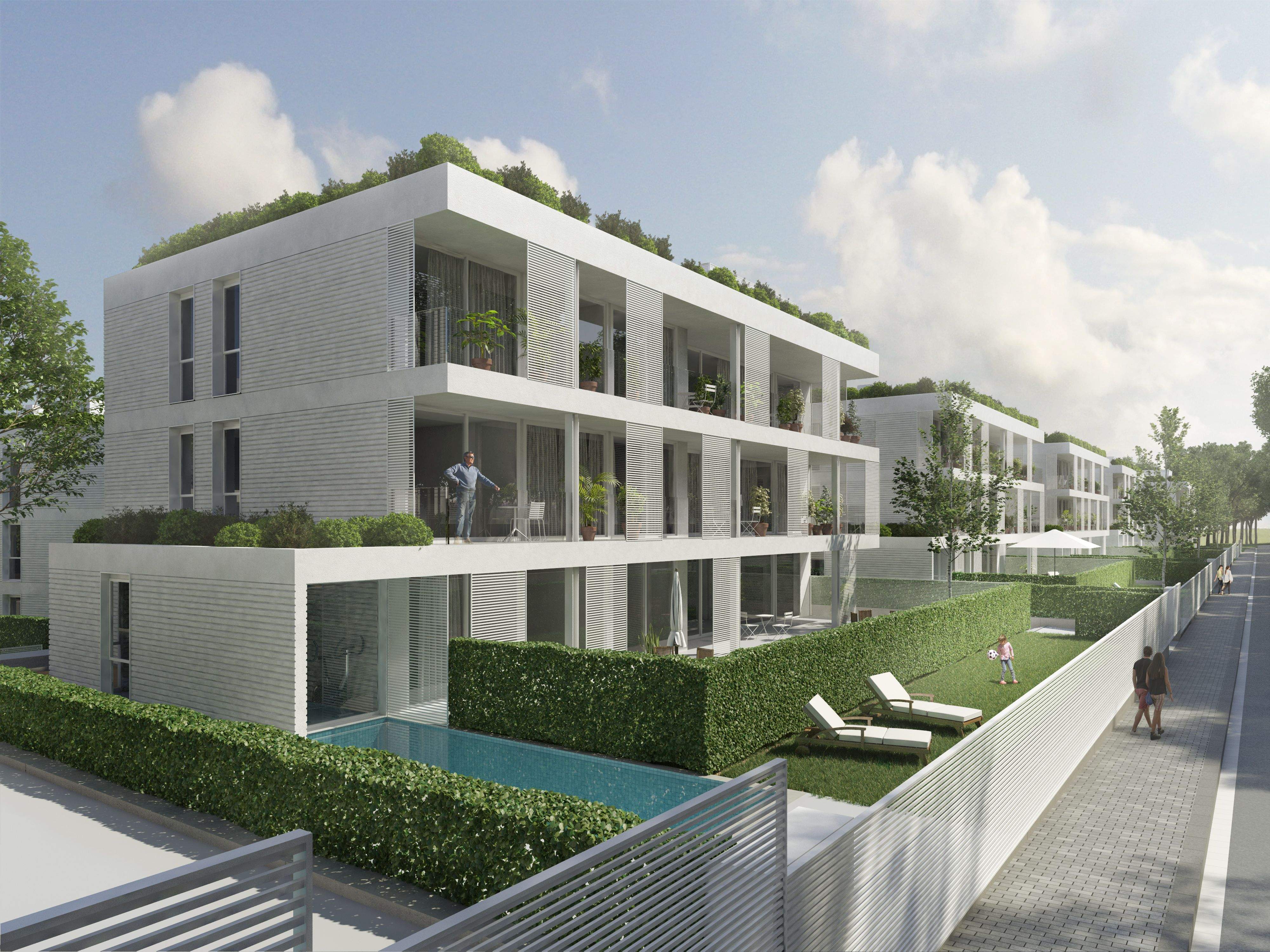 Els pisos de 4 i 5 dormitoris, més 1 dormitori adicional de servei, disposen de quatre banys, un lavabo i acabats exclusius FOTO: Cedida