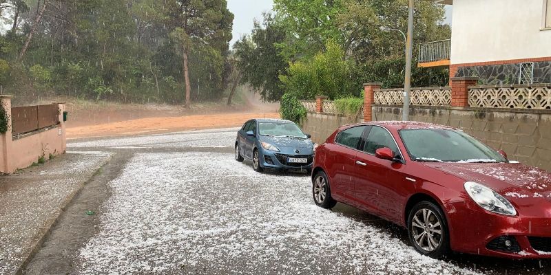 Pedregada en una zona de Valldoreix. FOTO: Cedida
